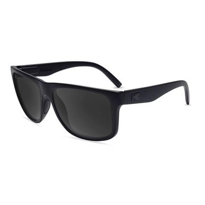 Sunglasses with Matte Black Frames and Polarized Black Smoke Lenses, Flyover