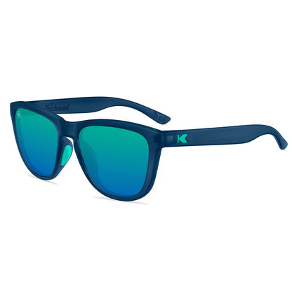 Rubberized Navy / Mint Premiums Sport Sunglasses, Flyover
