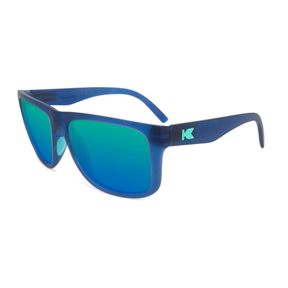 Sunglasses with Navy Frames and Polarized Green Lenses, Flyover
