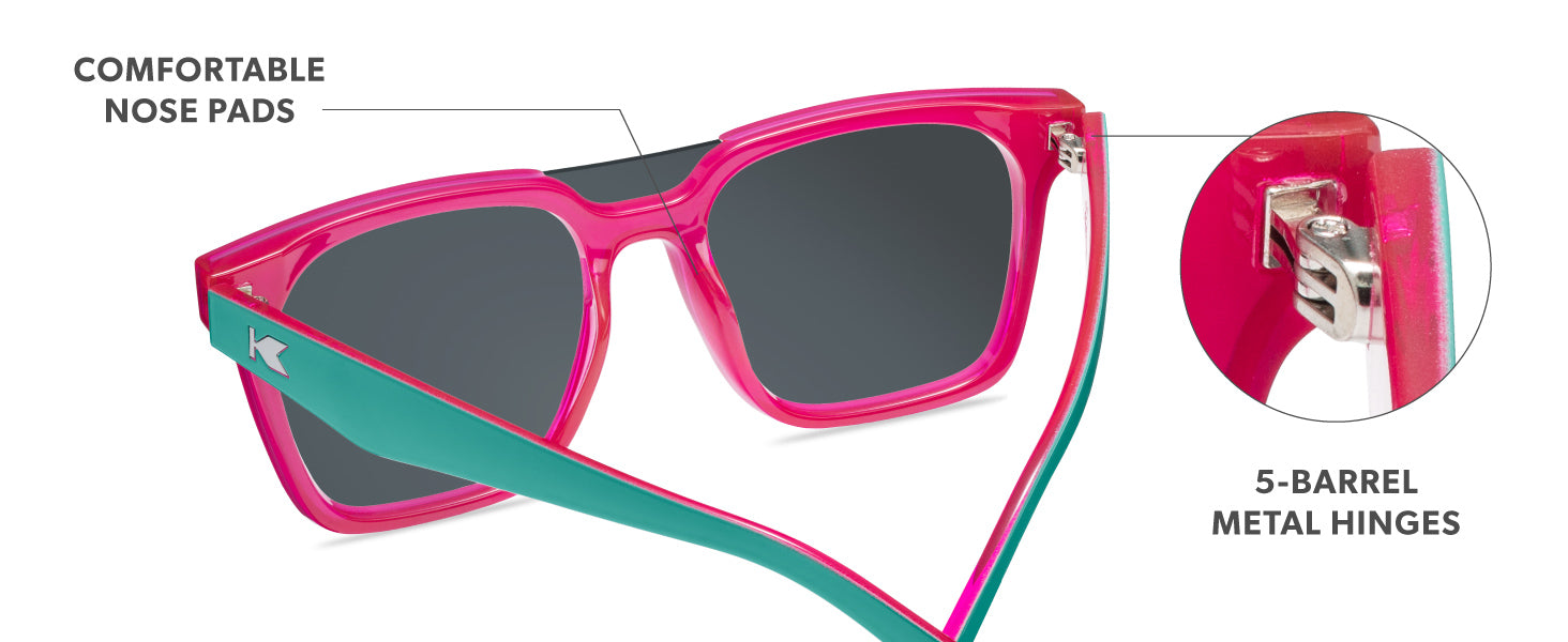 Afters Sunglasses Features:  Comfortable Nose Pads and Metal Hinges