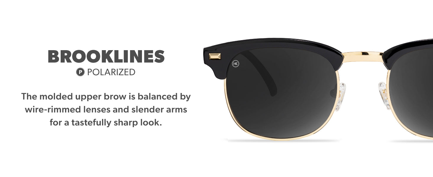 Brooklines Frame Features: polarized lenses, comfortable fit