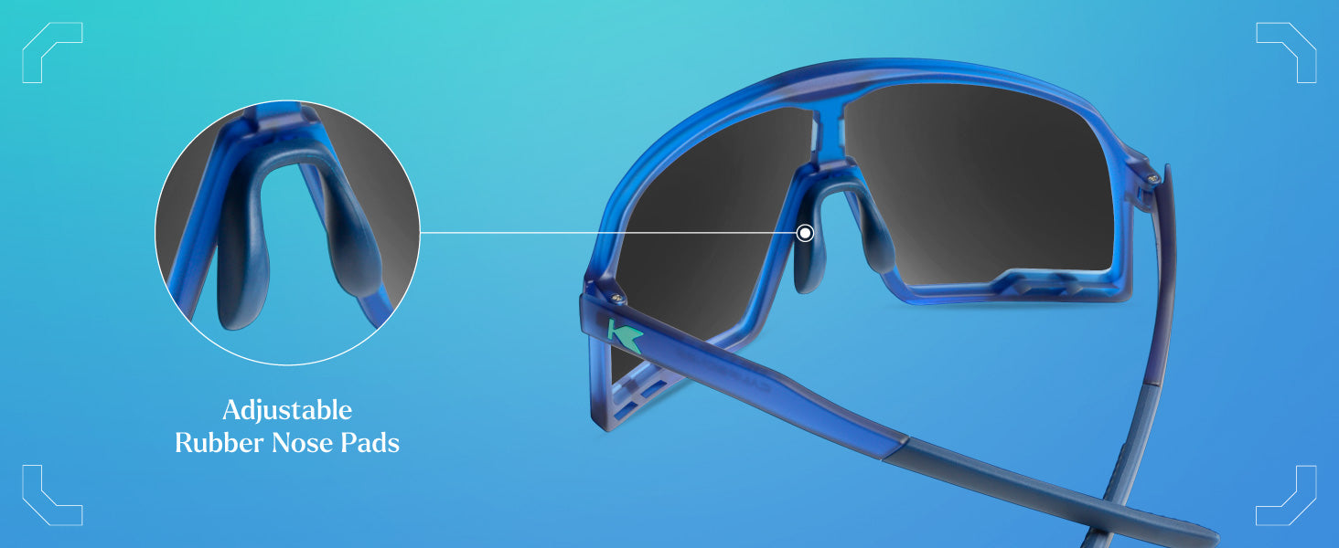 Campeones Frame Features: Adjustable Rubber Nose Pads