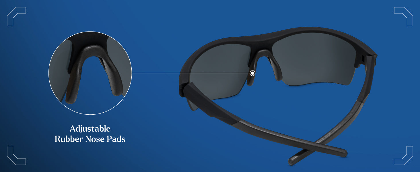Flight Paths Frame Features: Adjustable Rubber Nose Pads