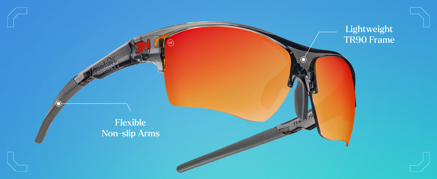 Flight Paths Frame Features: Lightweight TR90 Frame. Flexible Non-slip Arms