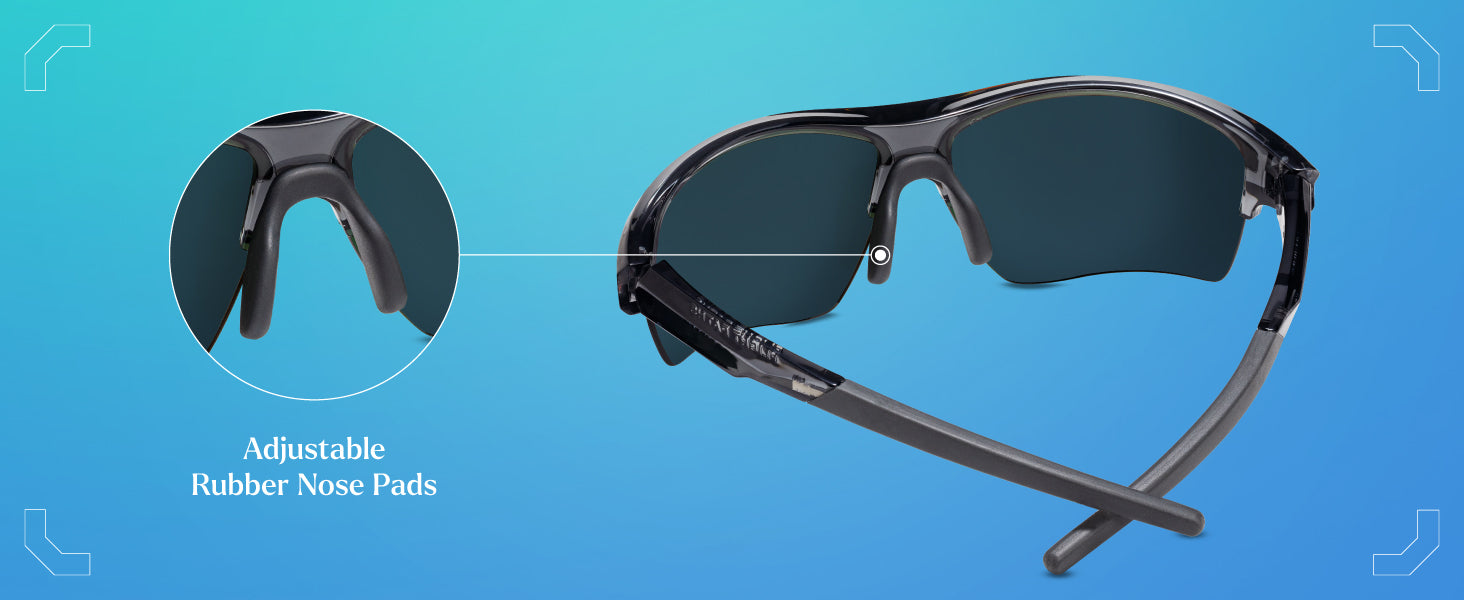 Flight Paths Frame Features: Adjustable Rubber Nose Pads