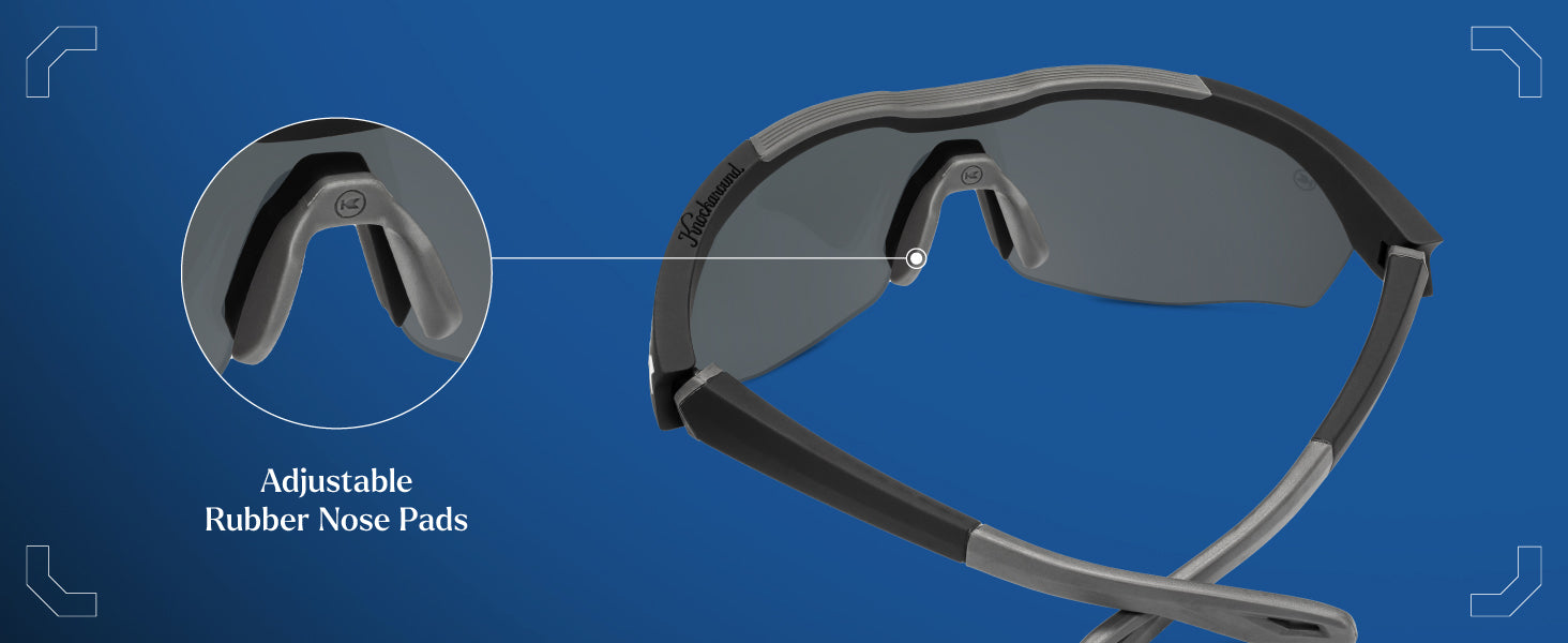 Kinetics Sunglasses Features: Adjustable Rubber Nose Pads