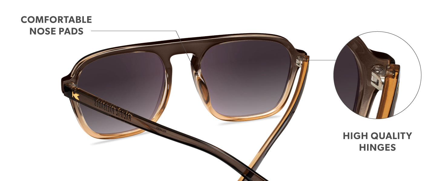 Pacific Palisades Frame Features: comfortable nose pads, high quality metal hinges