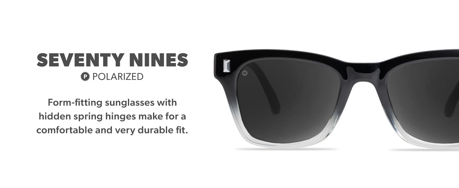 Seventy Nines Frame Features: polarized lenses, comfortable fit