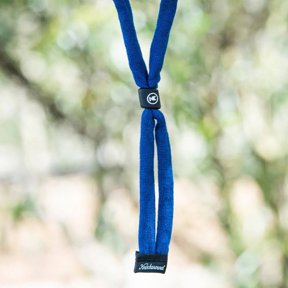 Lifestyle photo of Navy Eyewear Strap
