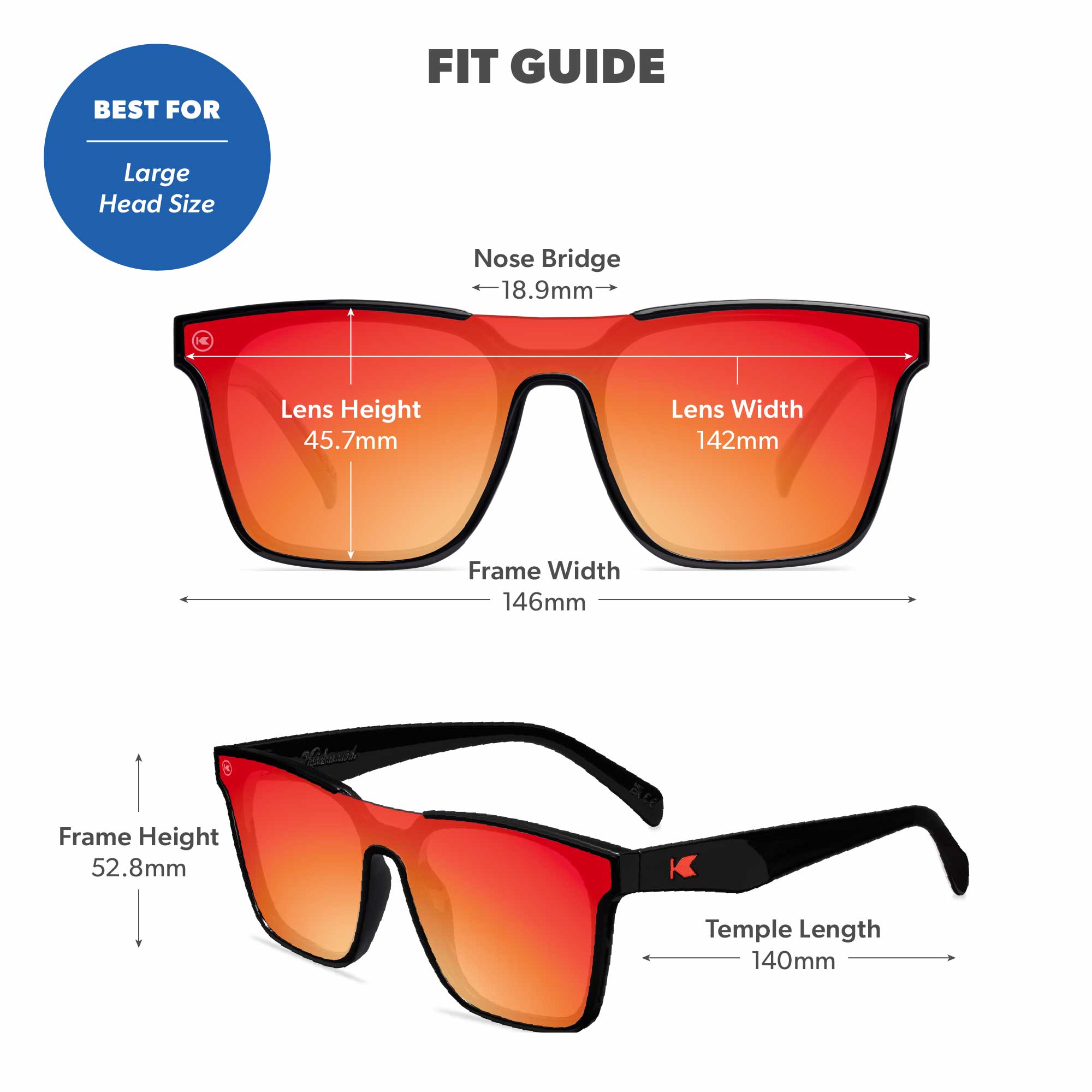 Venezia Afters Sunglasses, Fit Guide