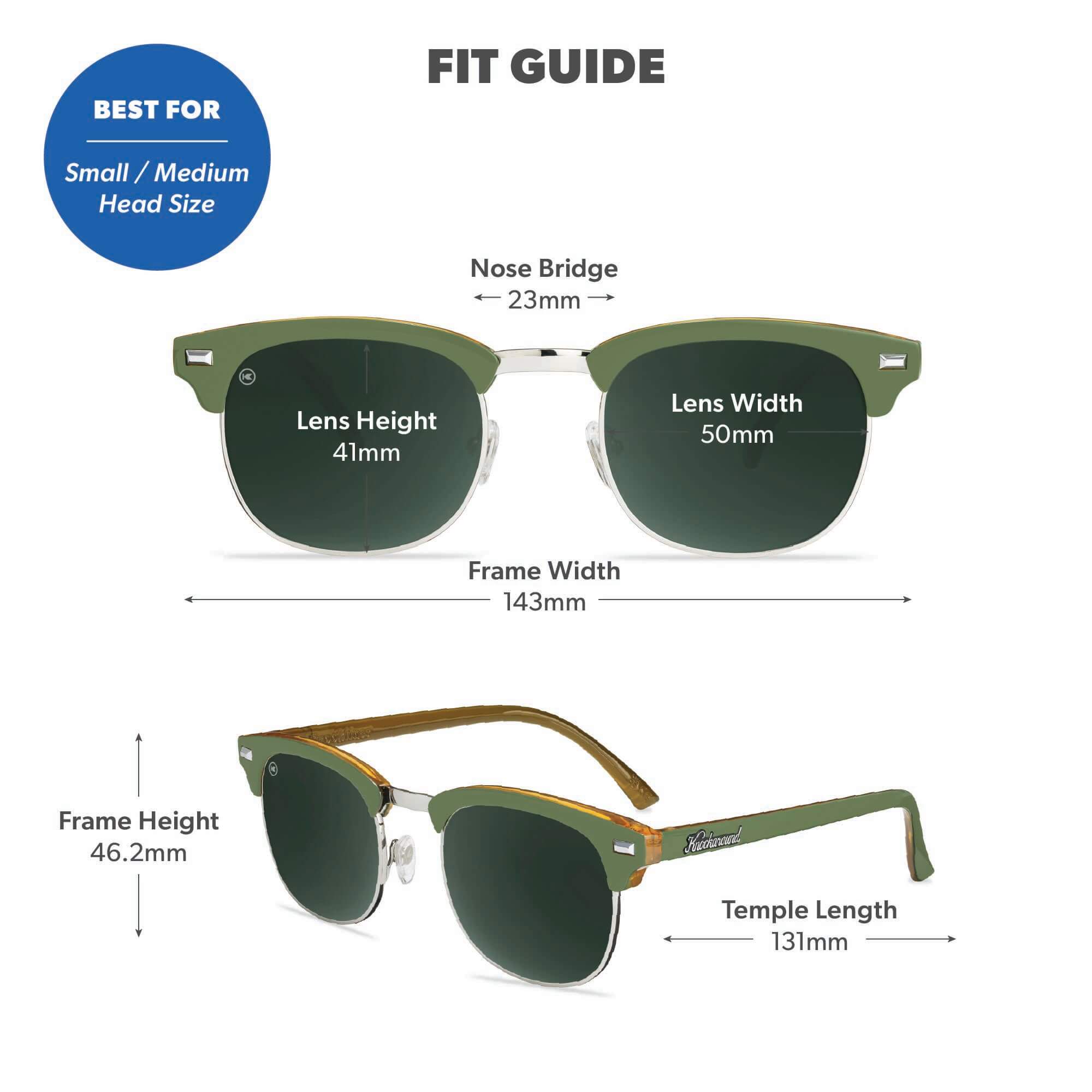 Coyote Calls Brooklines Sunglasses, Fit Guide