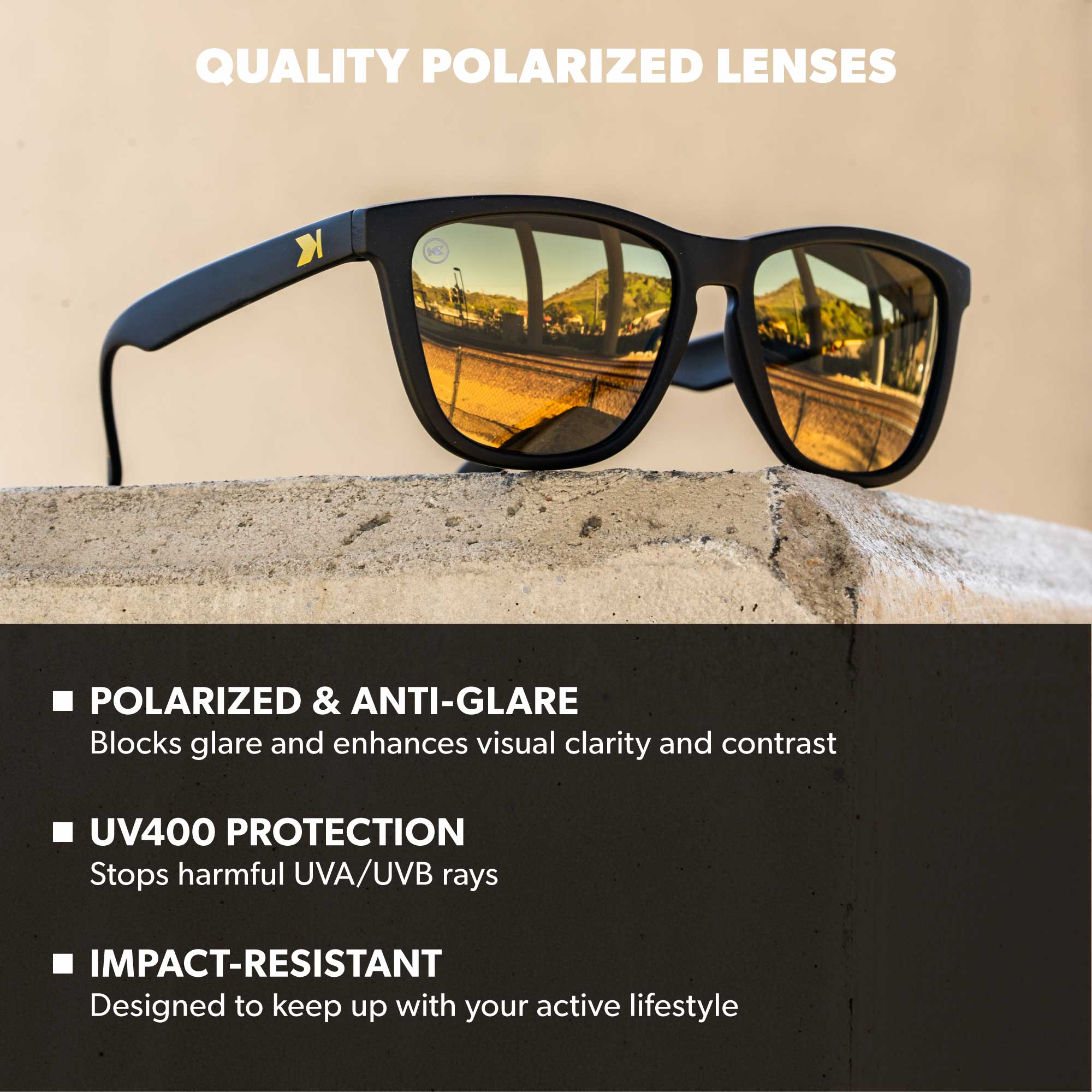 Black Gold Classics Sunglasses, Lens Features