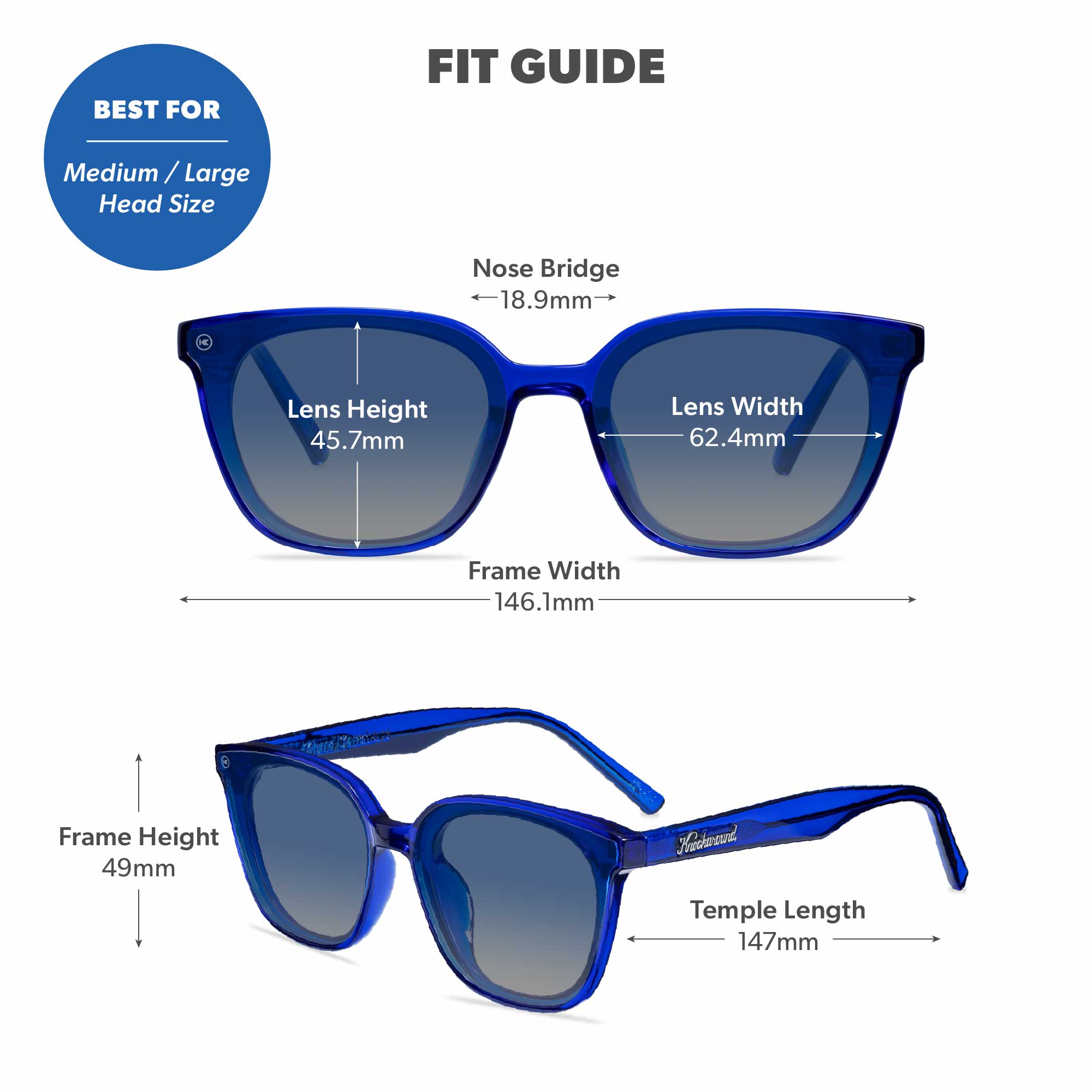 Eclipse Cloud Catchers Sunglasses, Fit Guide