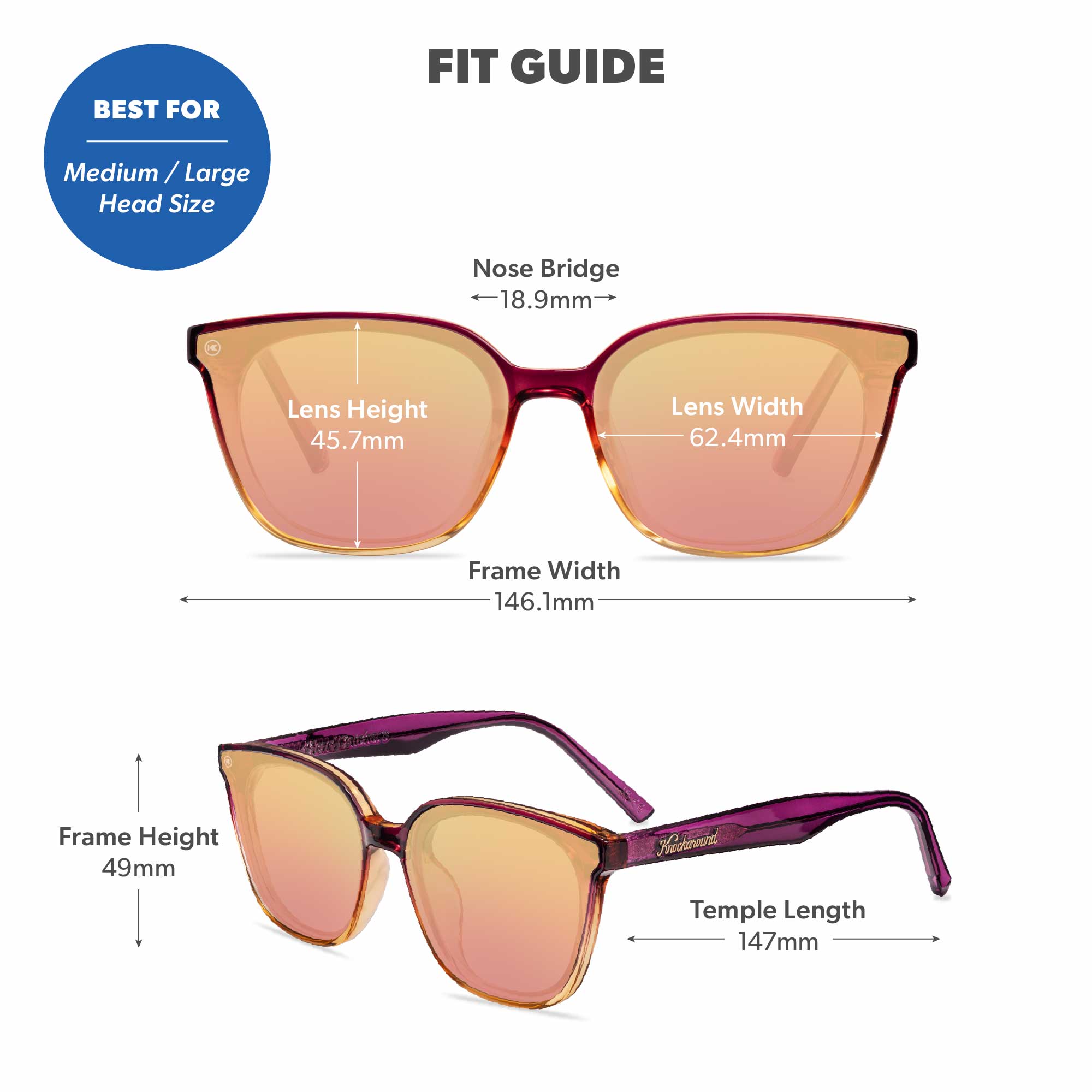 Hot Take Cloud Catchers Sunglasses, Fit Guide
