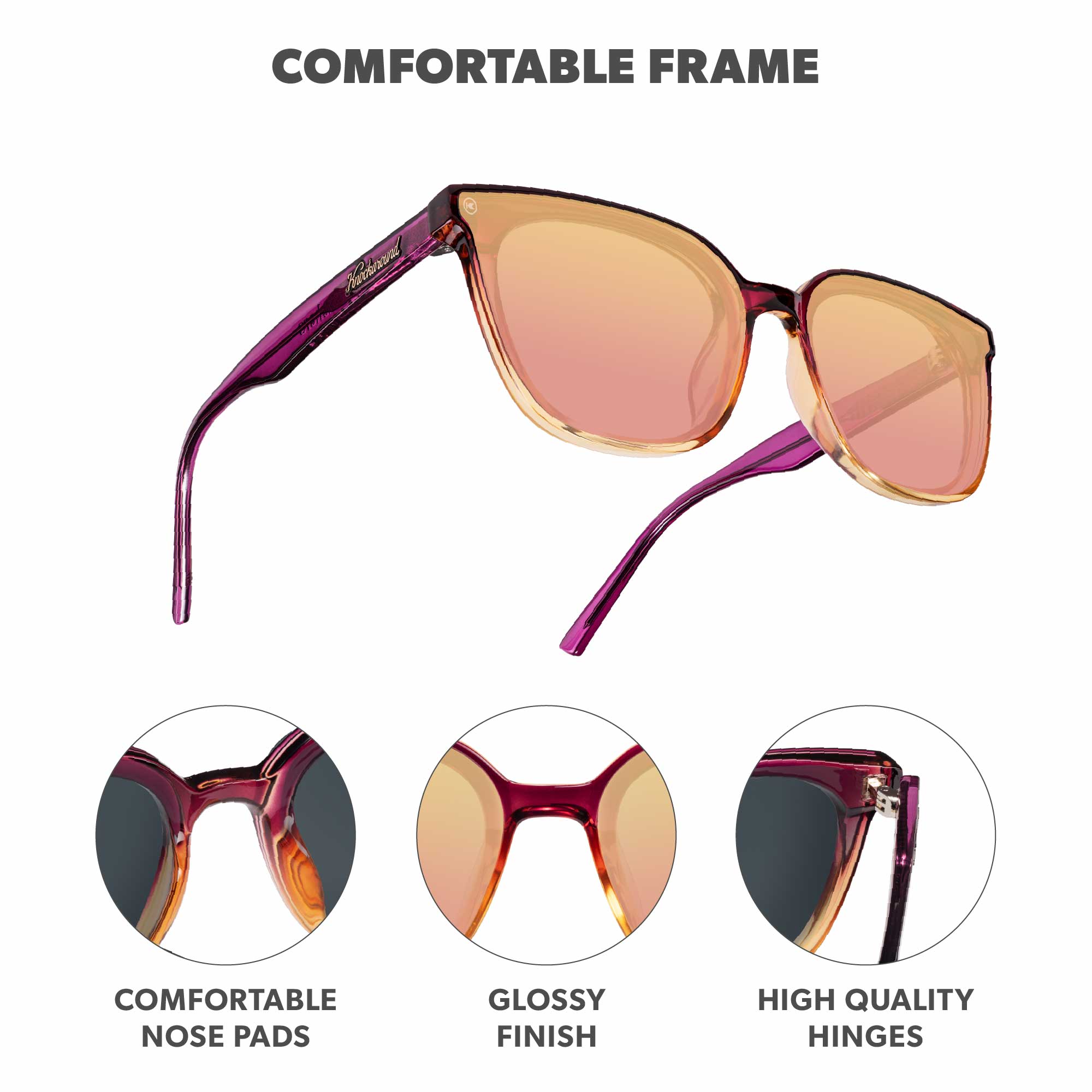 Hot Take Cloud Catchers Sunglasses, Frame Features