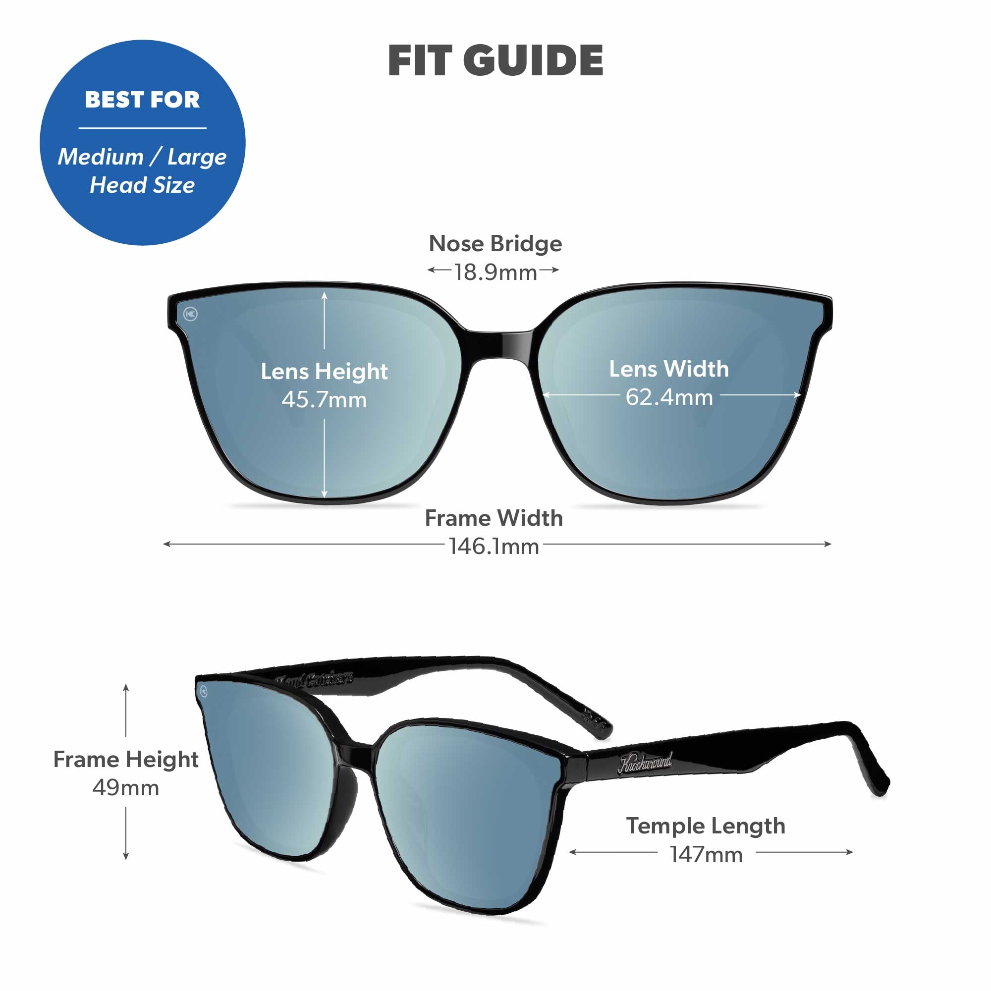 Night Swim Cloud Catchers Sunglasses, Fit Guide