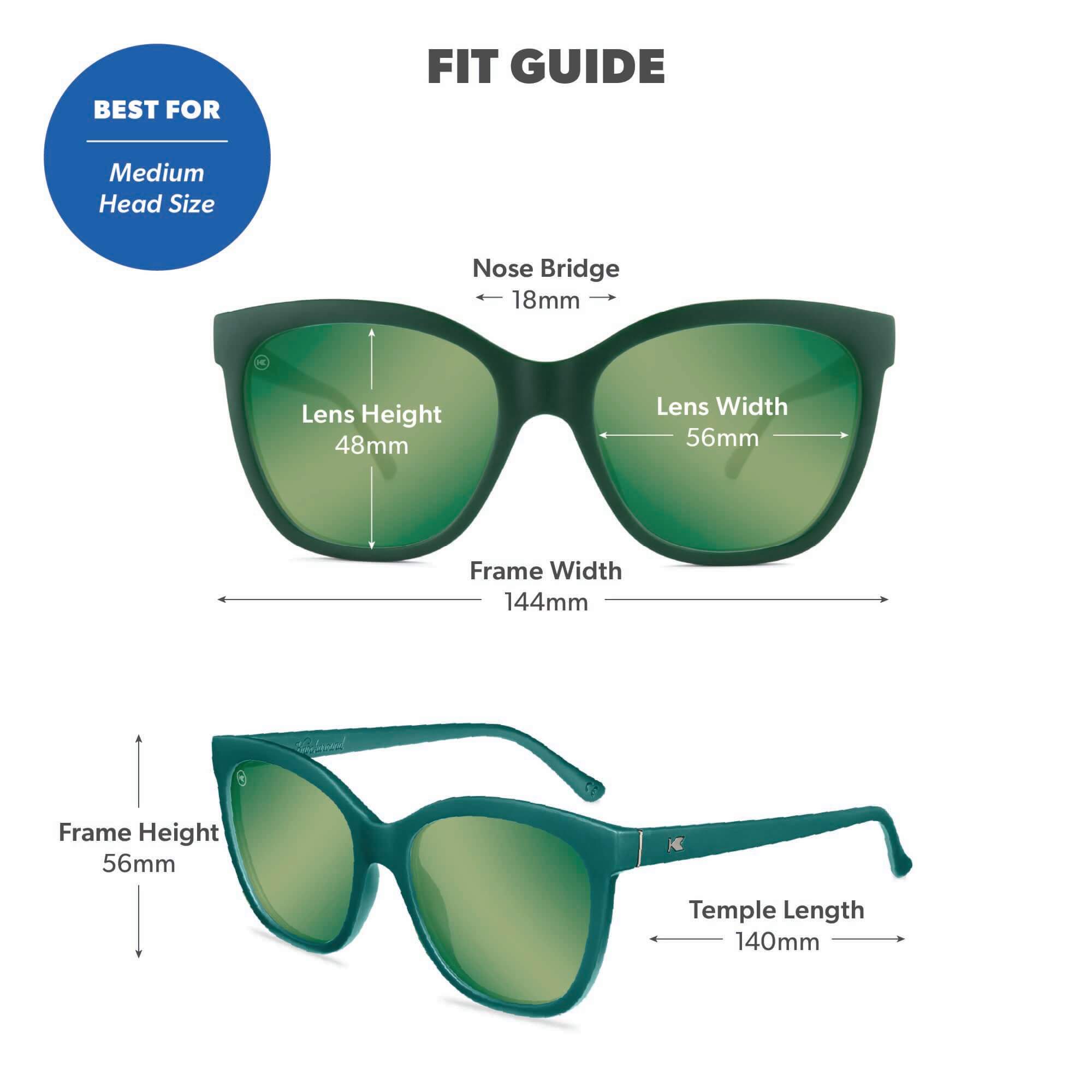 Poison Ivy Deja Views Sunglasses, Fit Guide