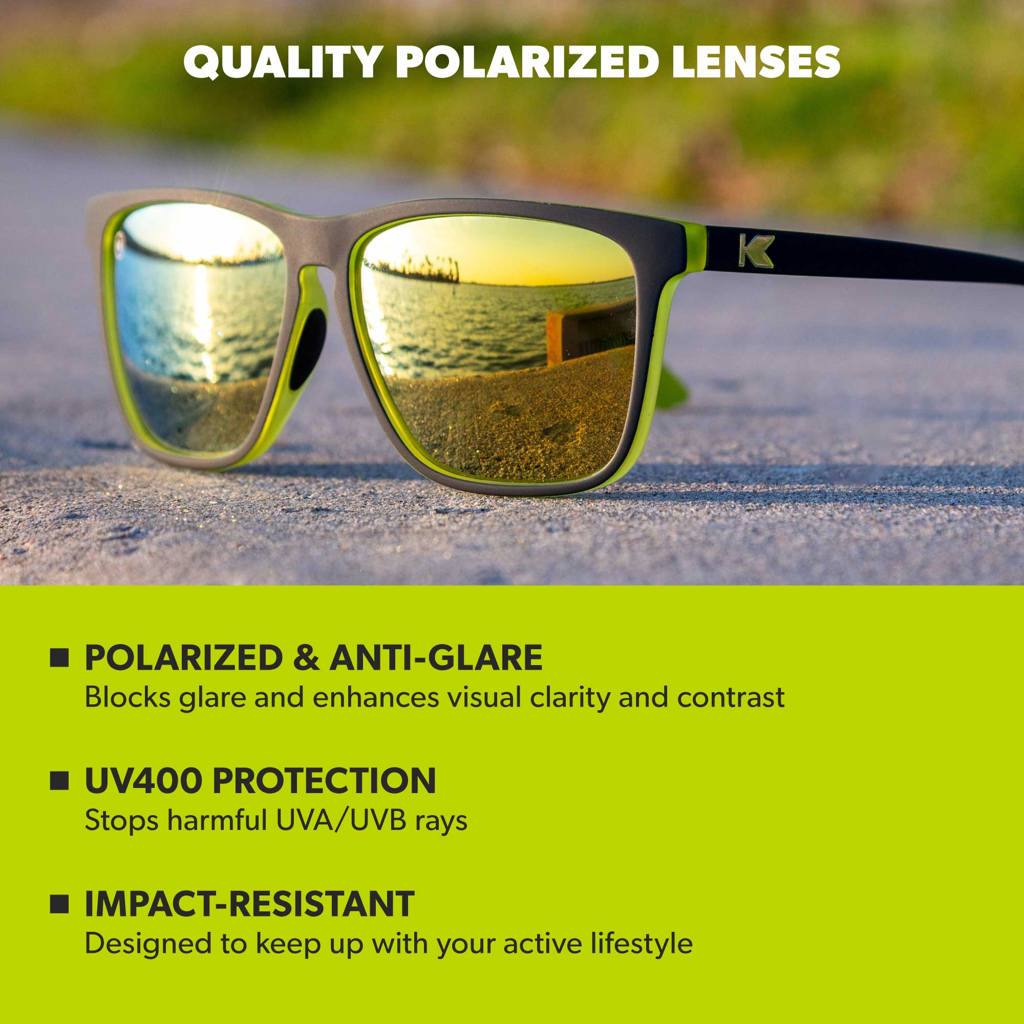 Limelight Fast Lanes Sport Sunglasses, Lens Features
