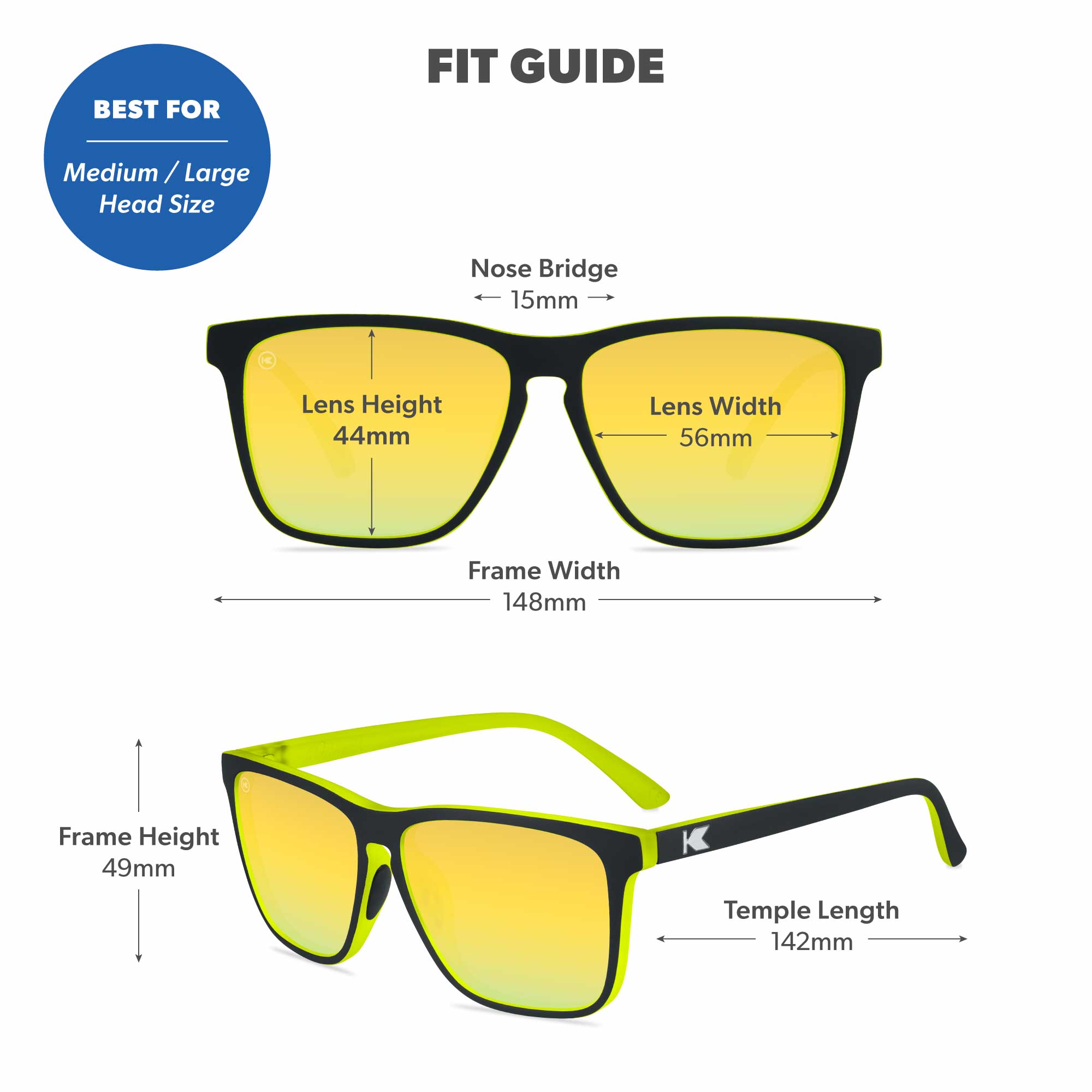 Limelight Fast Lanes Sport Sunglasses, Fit Guide
