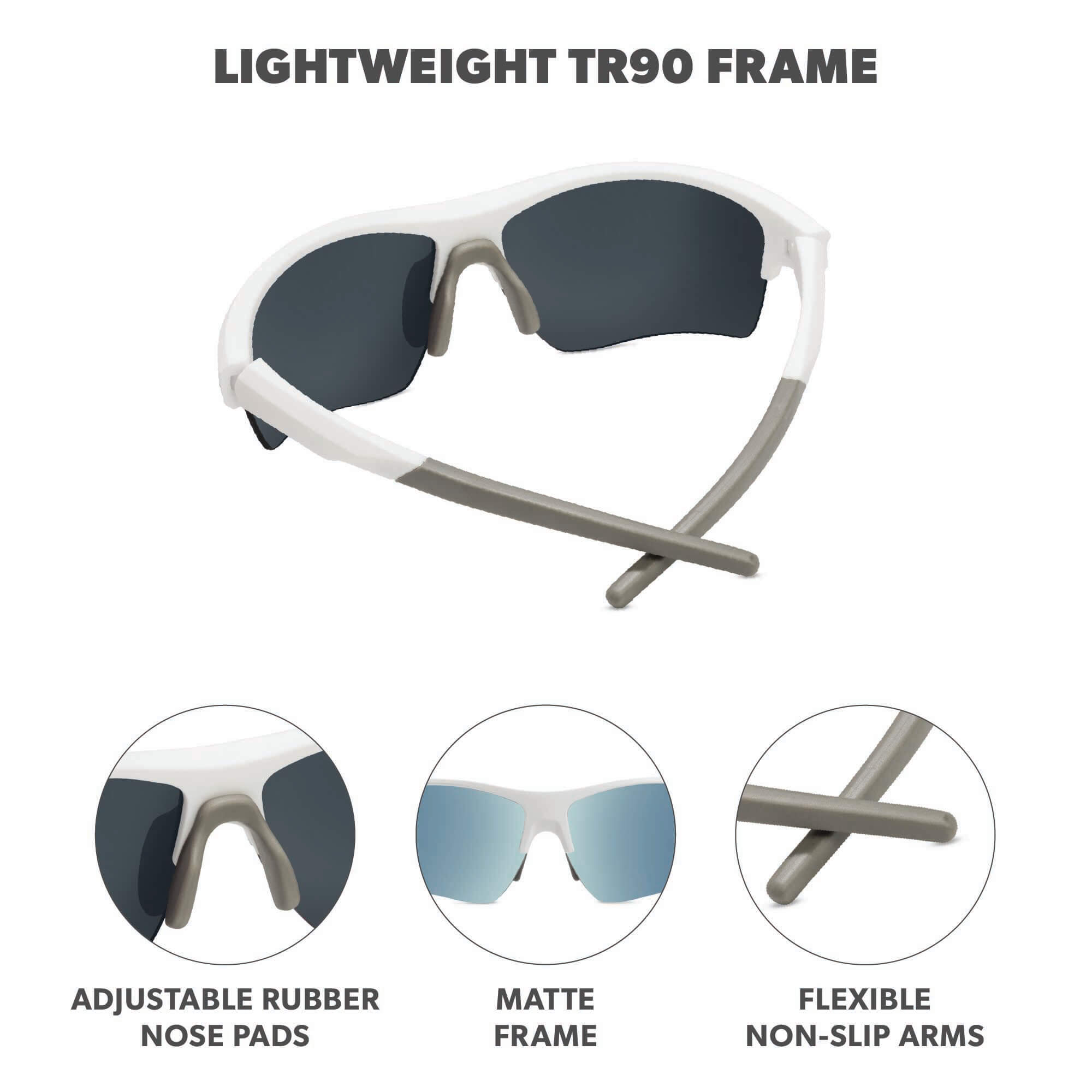Clean Sweep Flight Paths Sunglasses, Frame Features