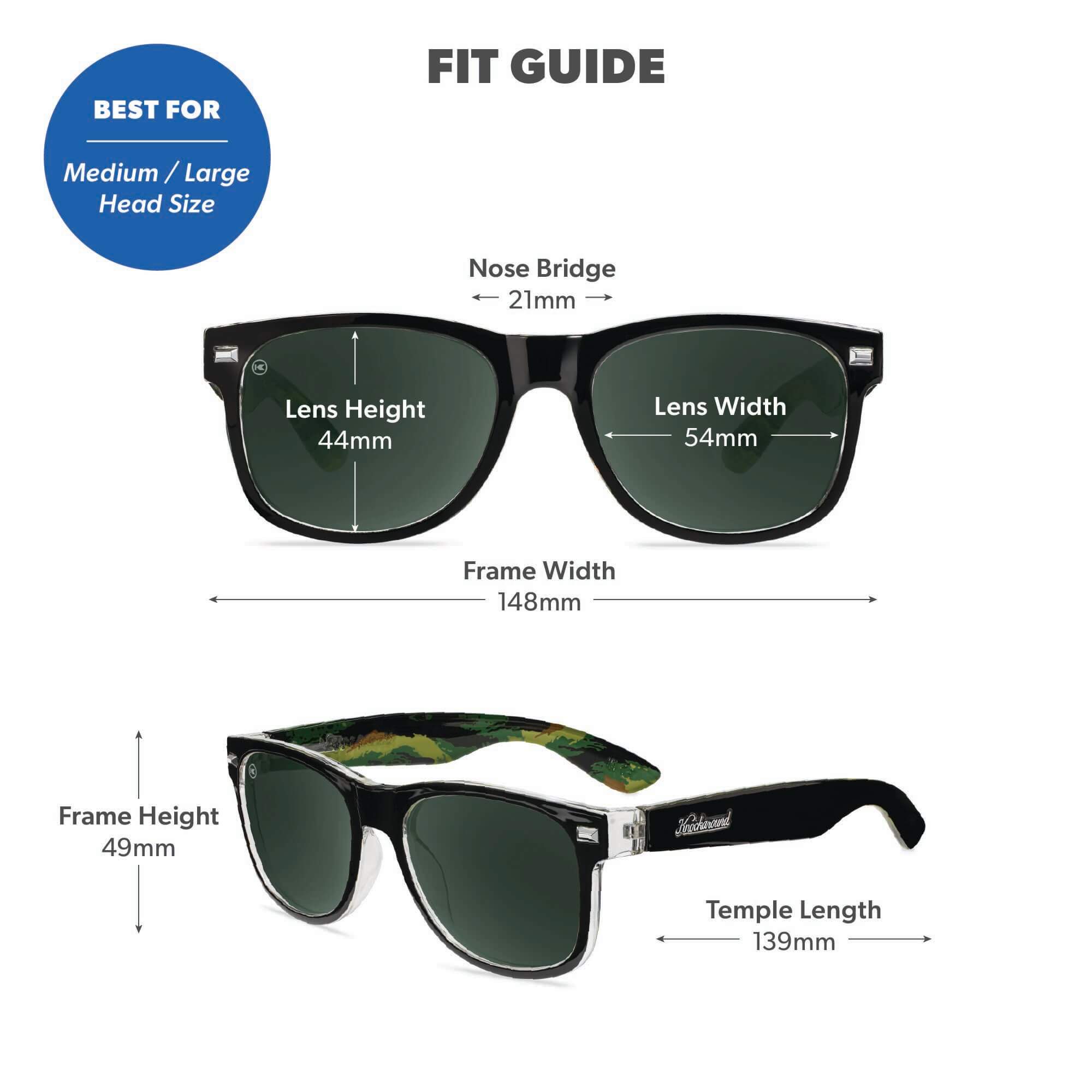 Covert Ops Fort Knocks Sunglasses, Fit Guide