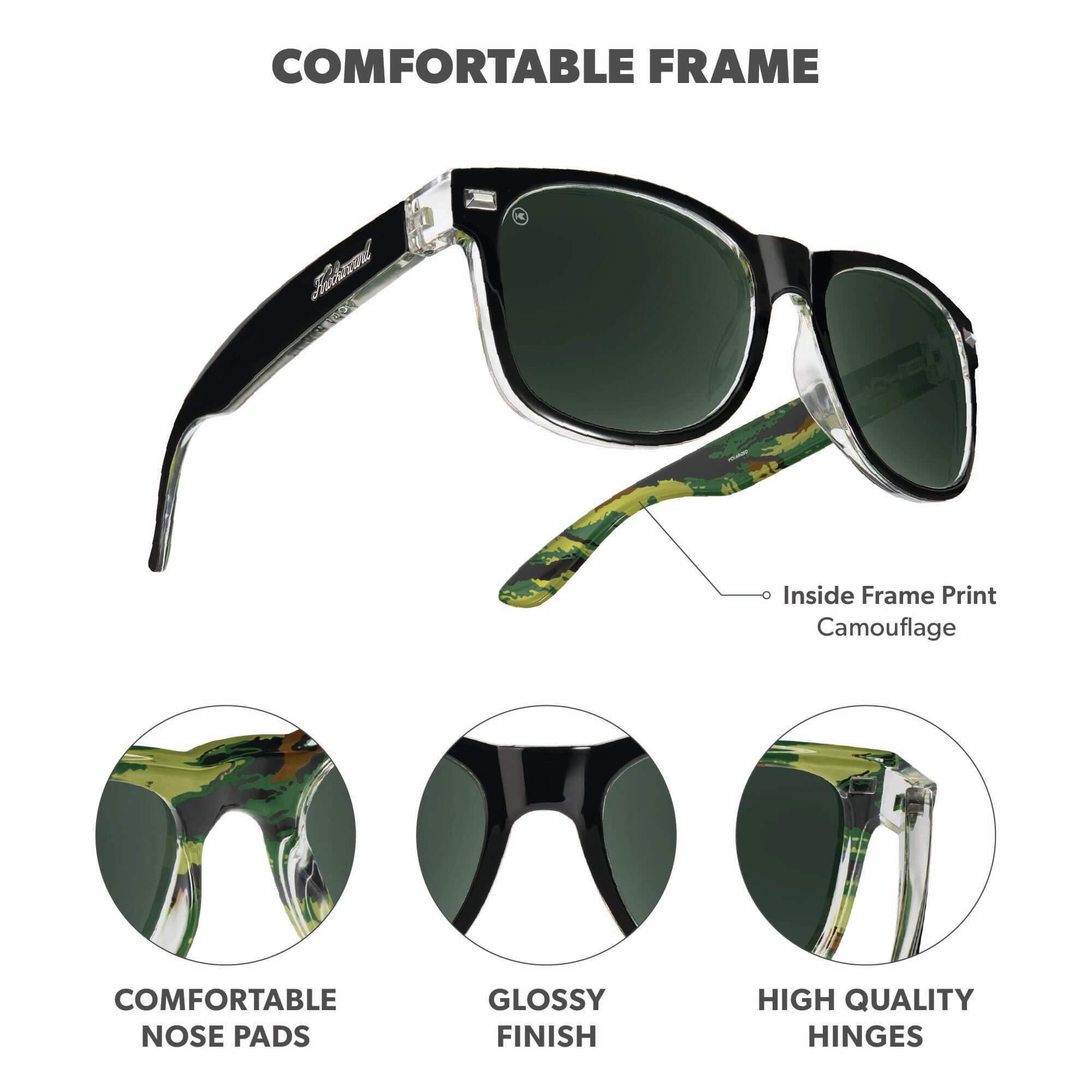 Covert Ops Fort Knocks Sunglasses, Frame Features
