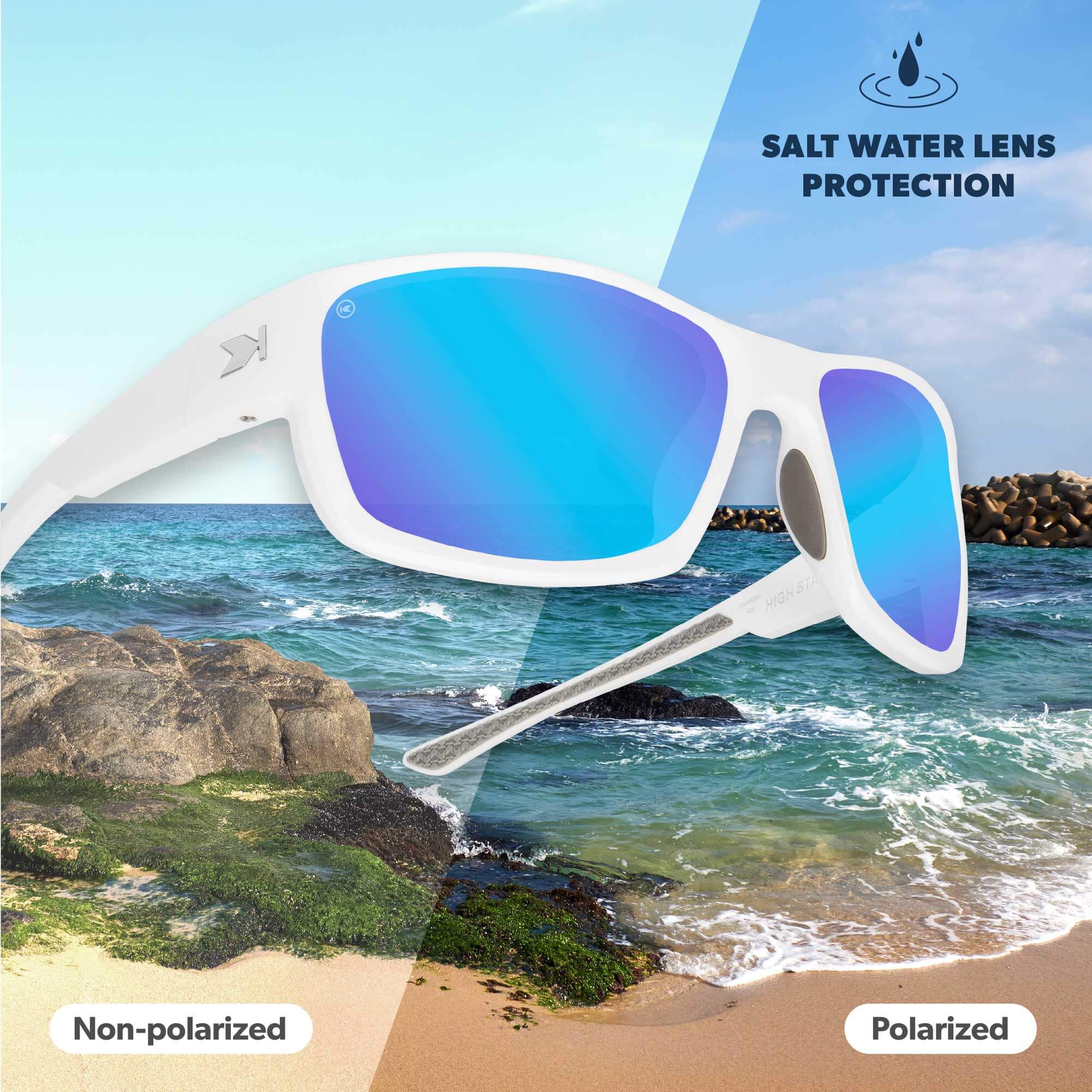 Aura High Stakes Sunglasses, Polarized with Salt Water Lens Protection