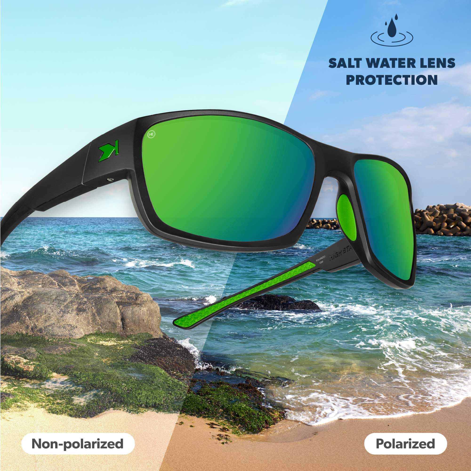 Vortex High Stakes Sunglasses, Polarized with Salt Water Lens Protection