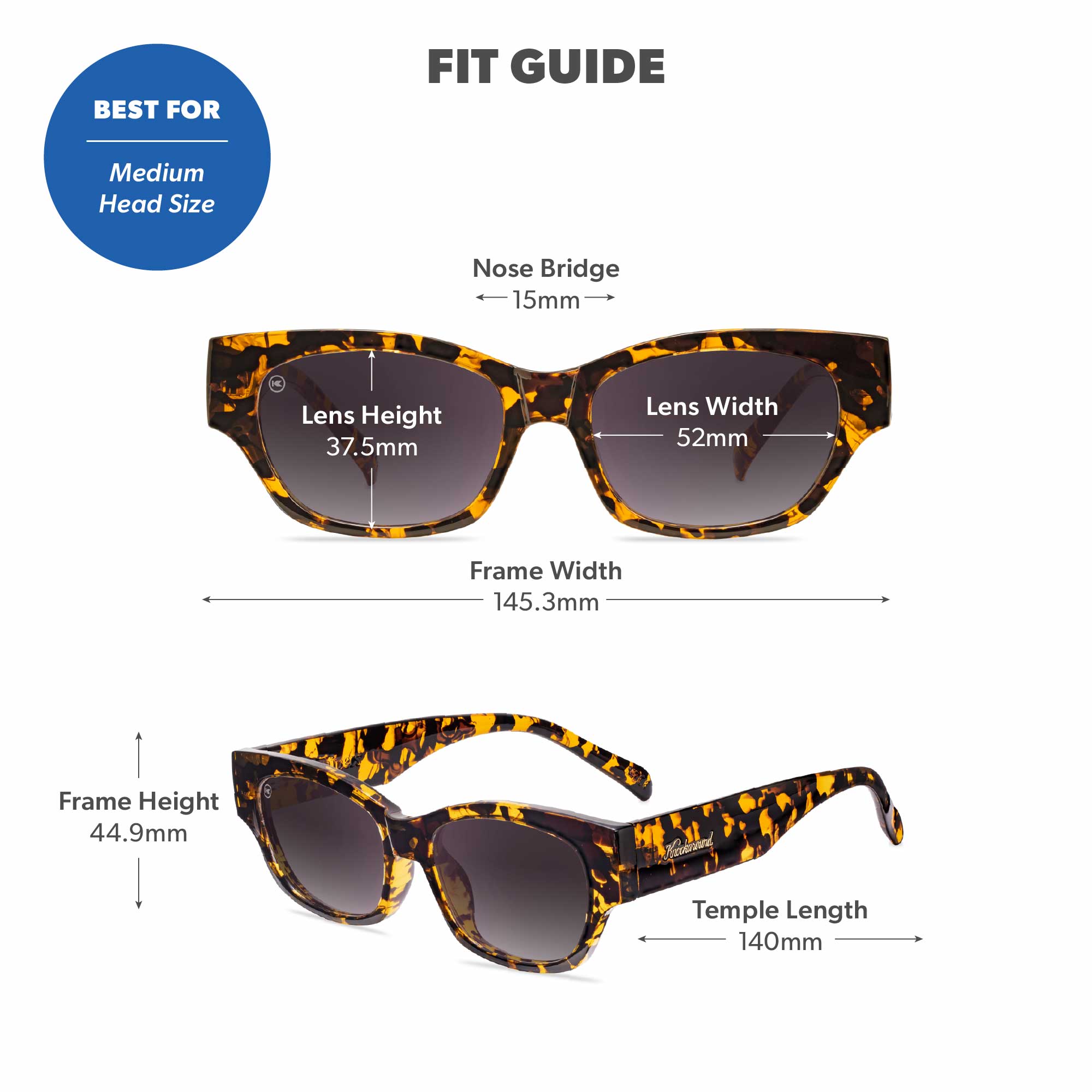Le Grand Amour Junipers Sunglasses, Fit Guide