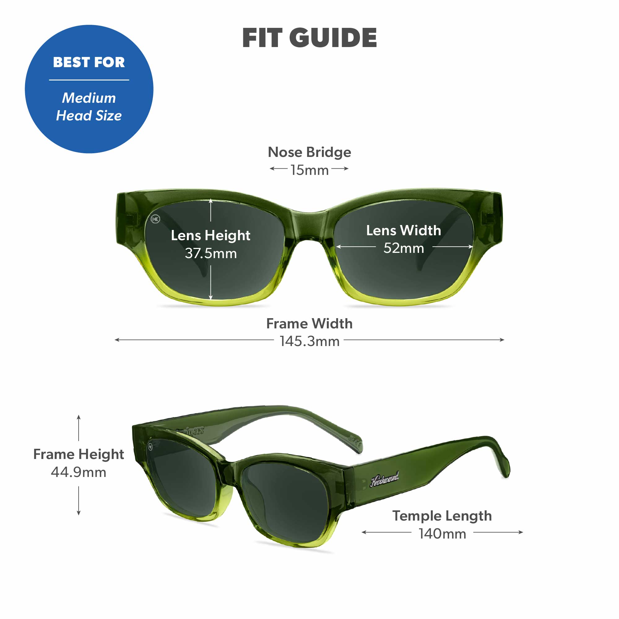 Nori Junipers Sunglasses, Fit Guide