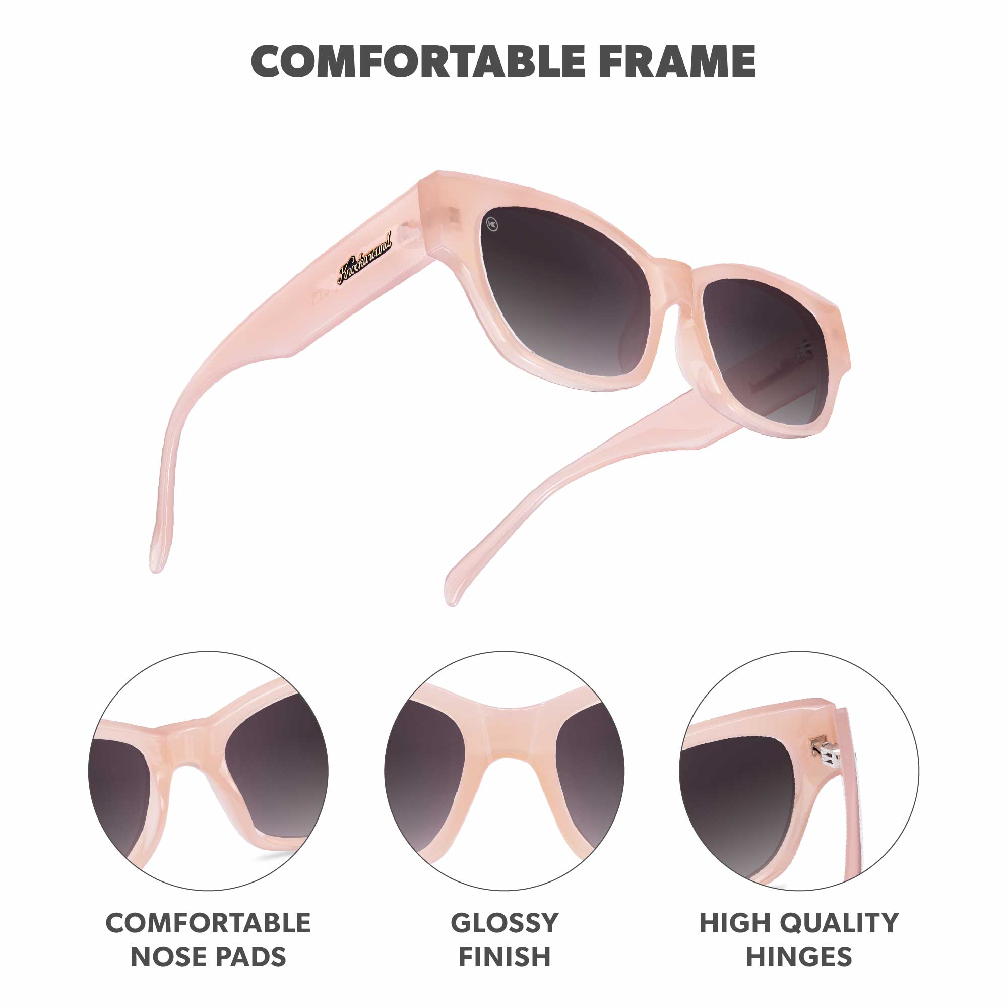 Vintage Rose Junipers Sunglasses, Frame Features
