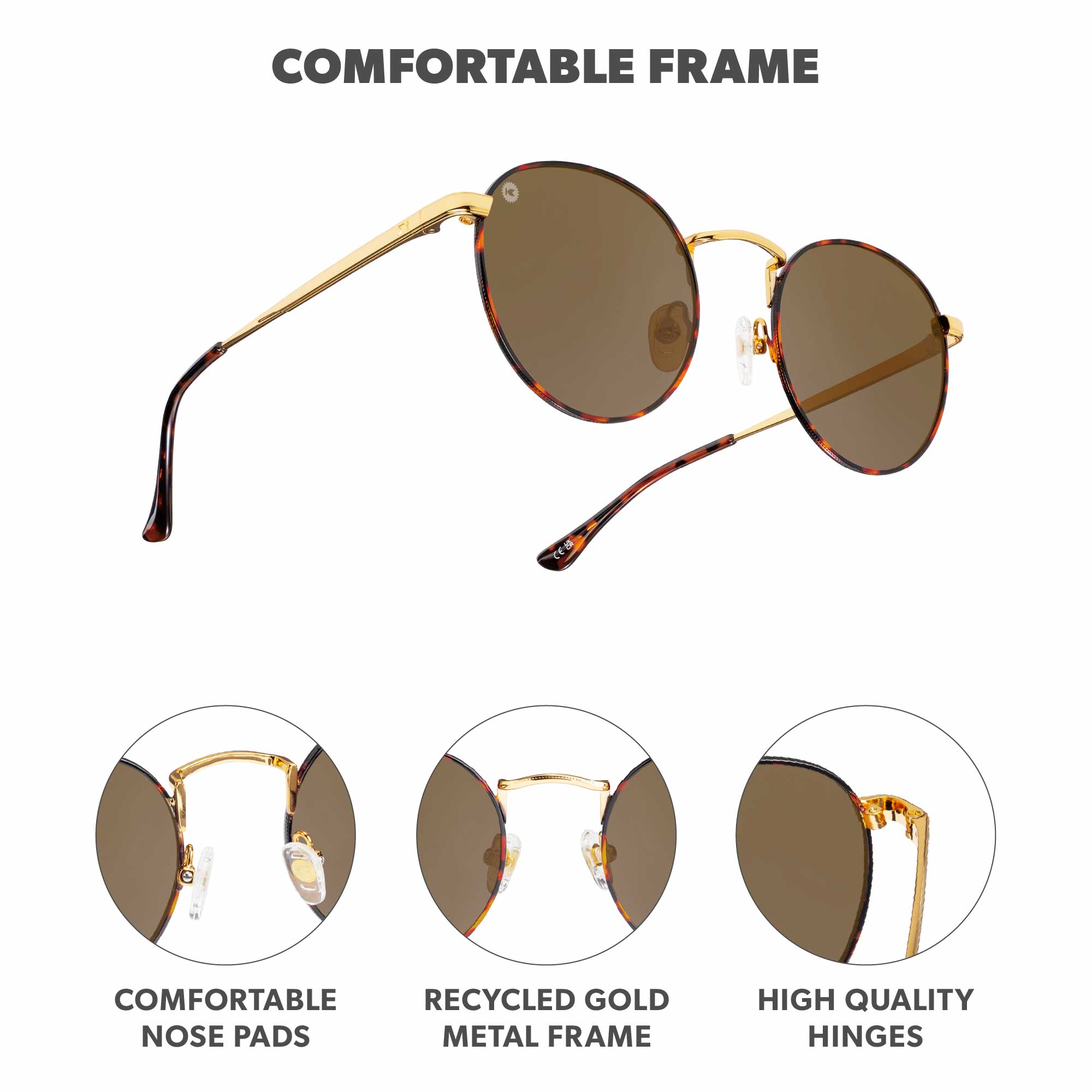 No Alibi Love & Haights Sunglasses, Frame Features