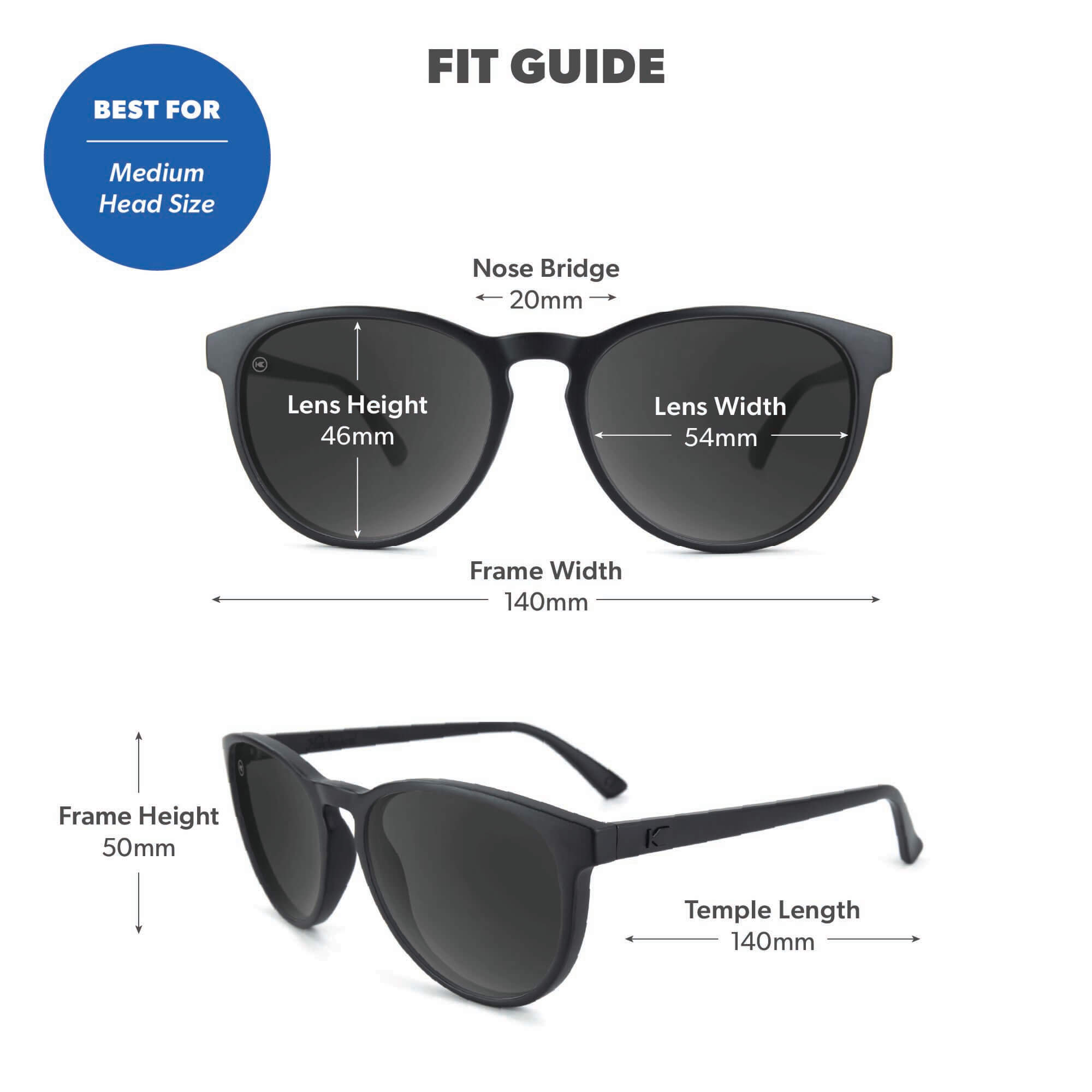 Black on Black Mai Tais Sunglasses, Fit Guide