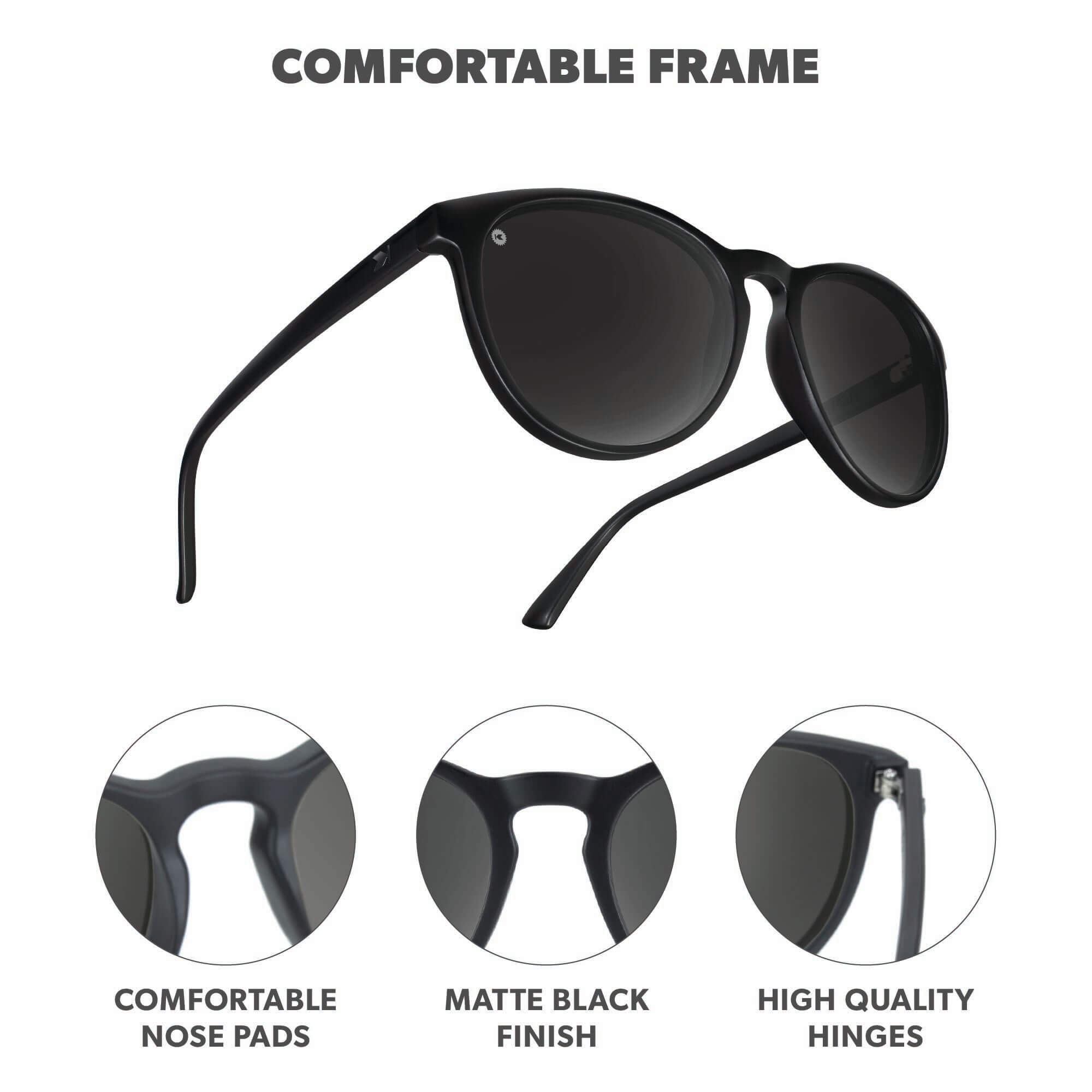 Black on Black Mai Tais Sunglasses, Frame Features