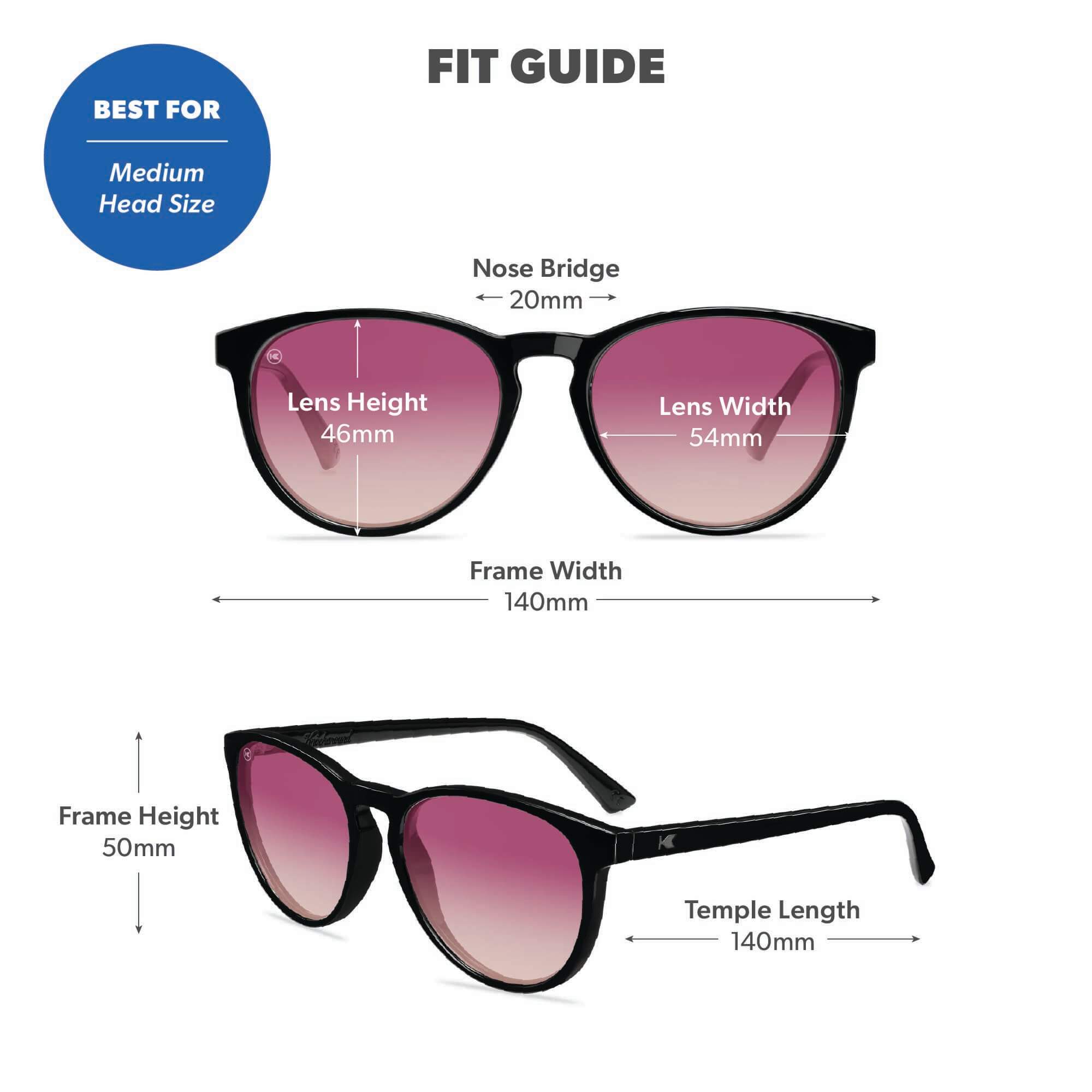 Persuasion Mai Tais Sunglasses, Fit Guide