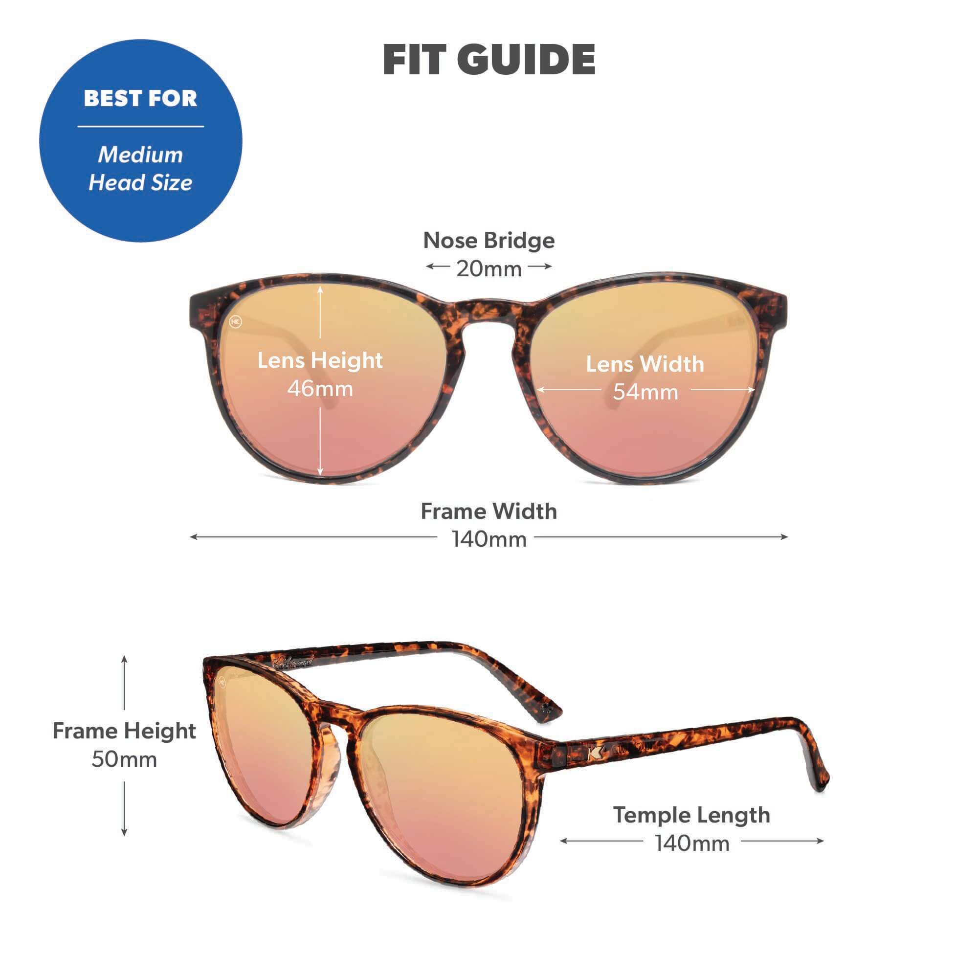 Pink Ink Mai Tais Sunglasses, Fit Guide