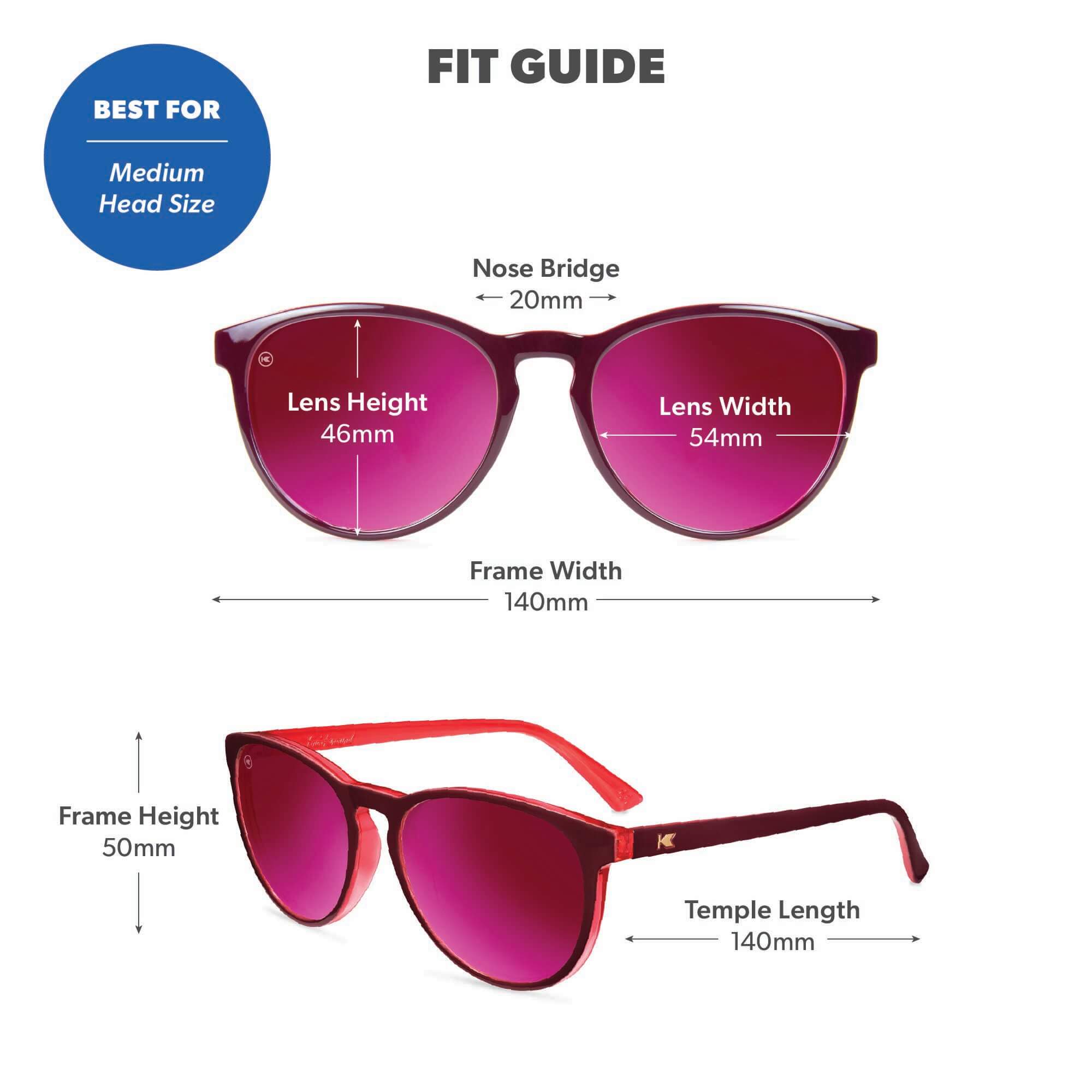 Watermelon Geode Mai Tais Sunglasses, Fit Guide