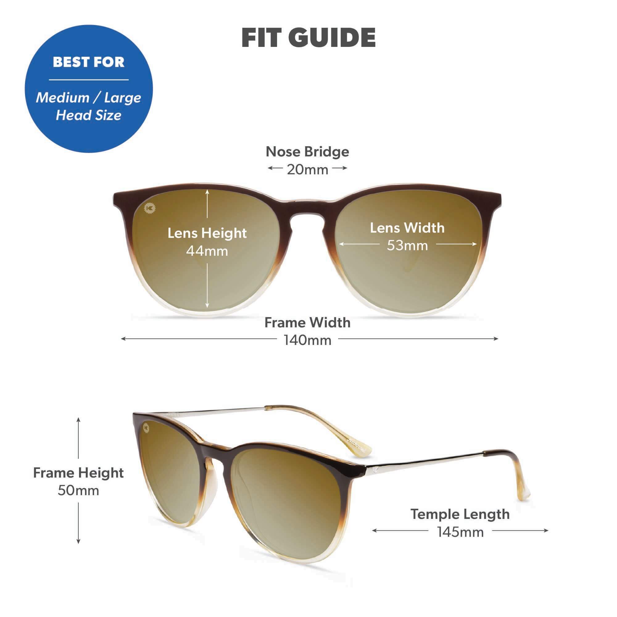 Brookbed Mary Janes Sunglasses, Fit Guide