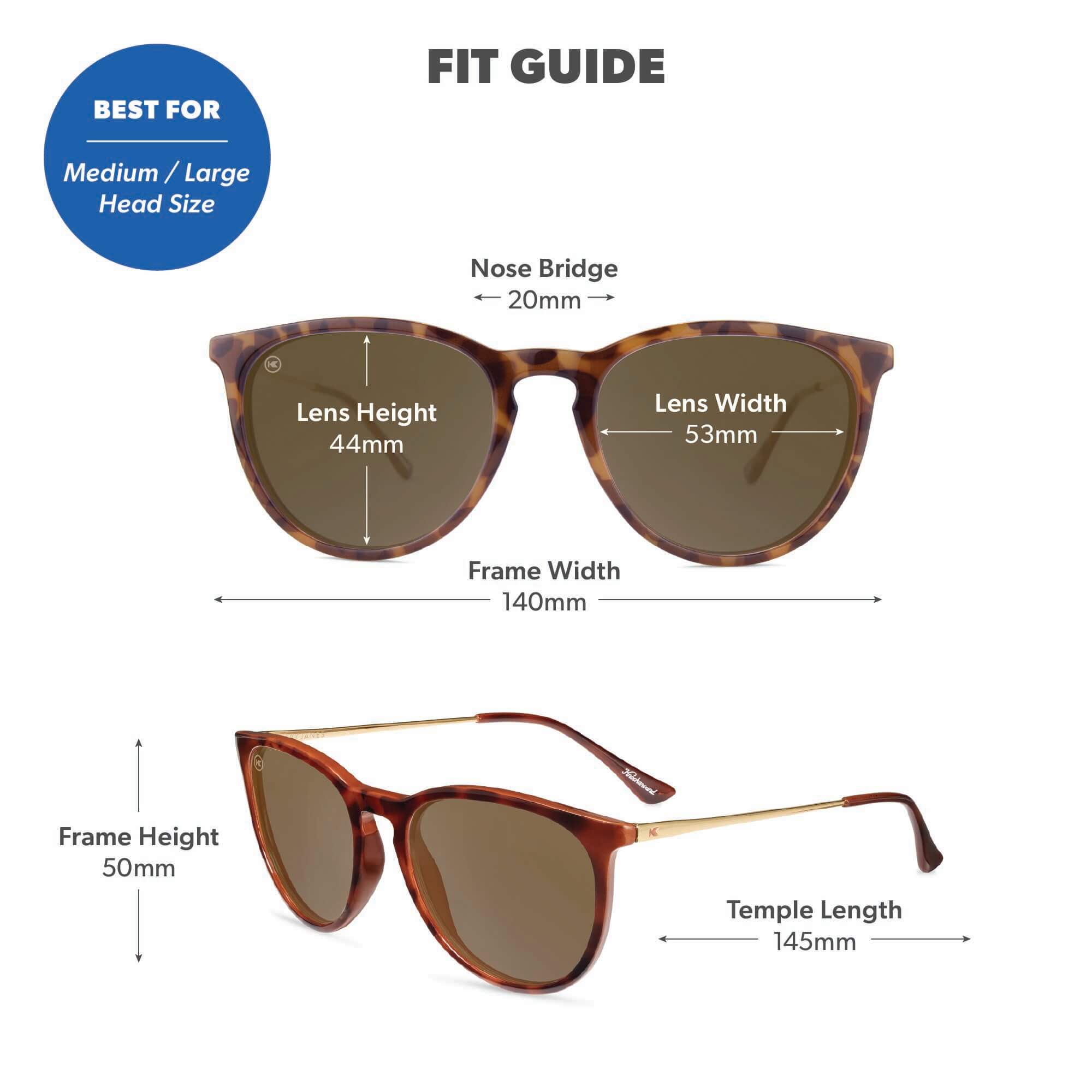 Glossy Tortoise Shell Mary Janes Sunglasses, Fit Guide