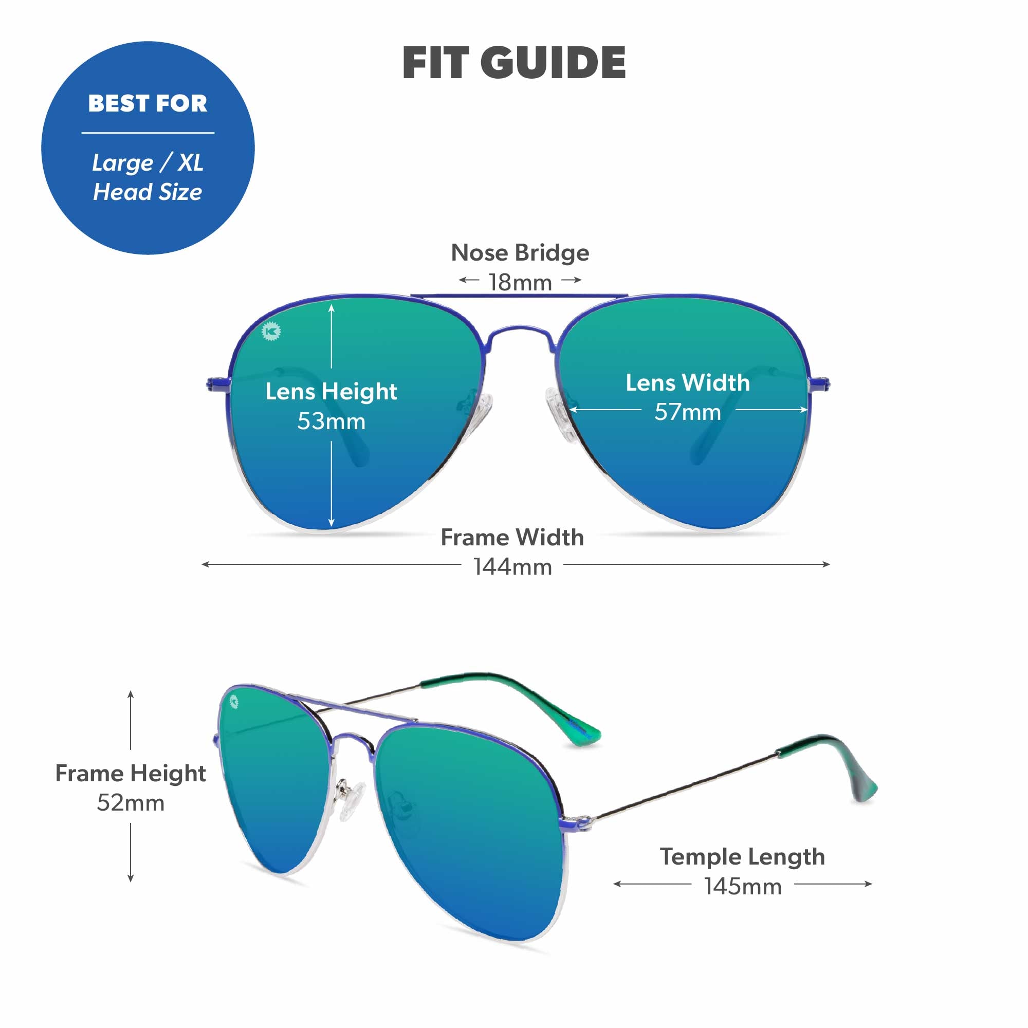 Space Range Mile Highs Sunglasses, Fit Guide