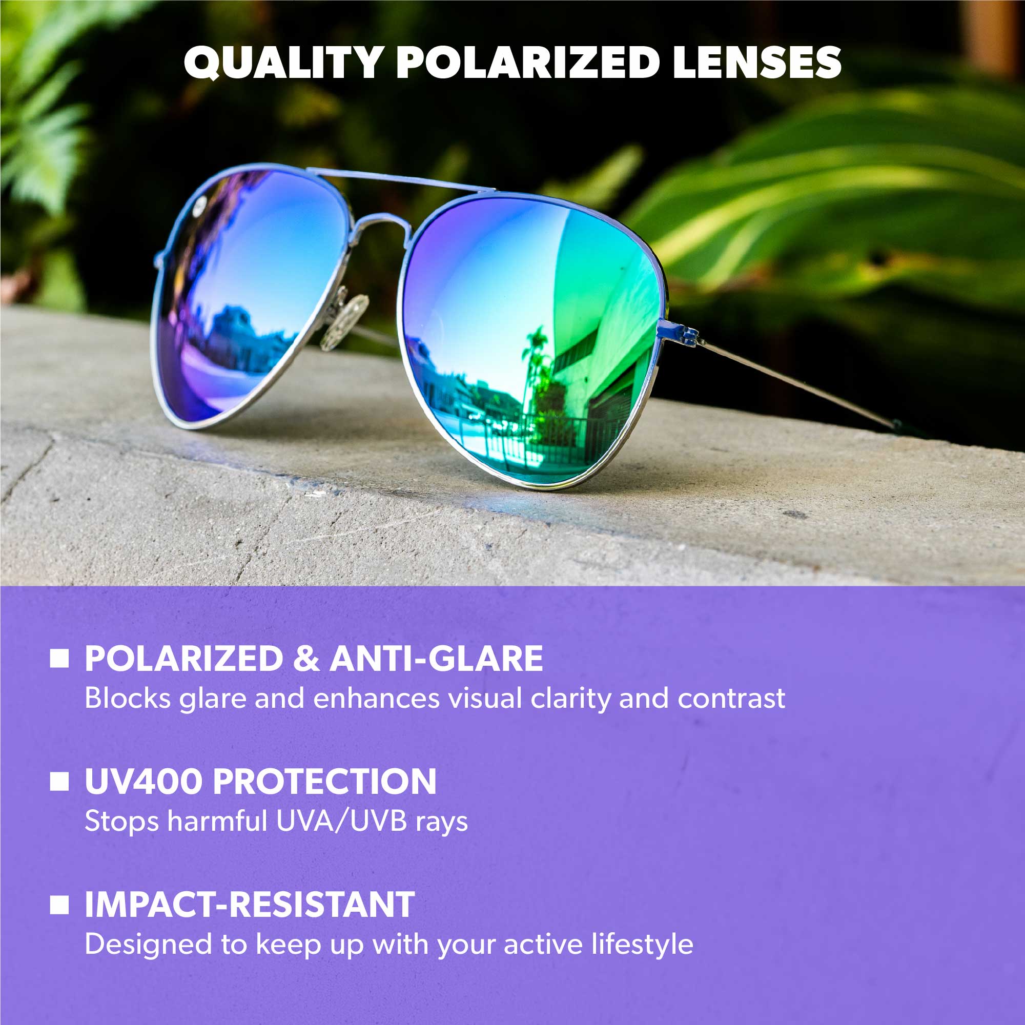 Space Range Mile Highs Sunglasses, Lens Features