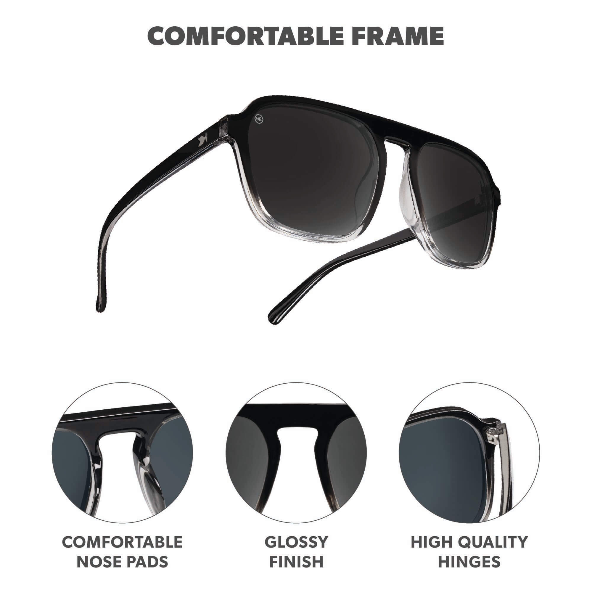 Obsidian Pacific Palisades Sunglasses, Frame Features
