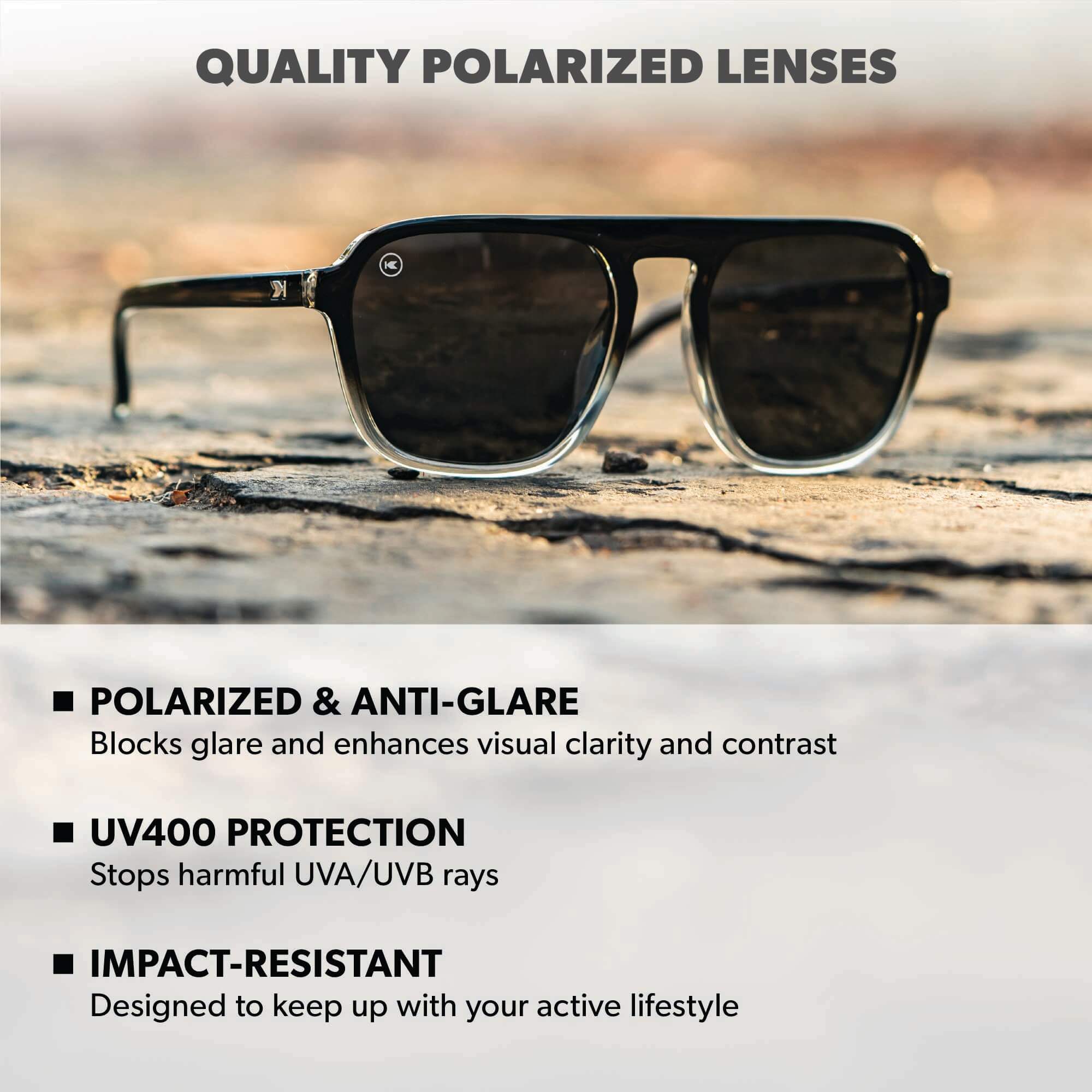 Obsidian Pacific Palisades Sunglasses, Lens Features