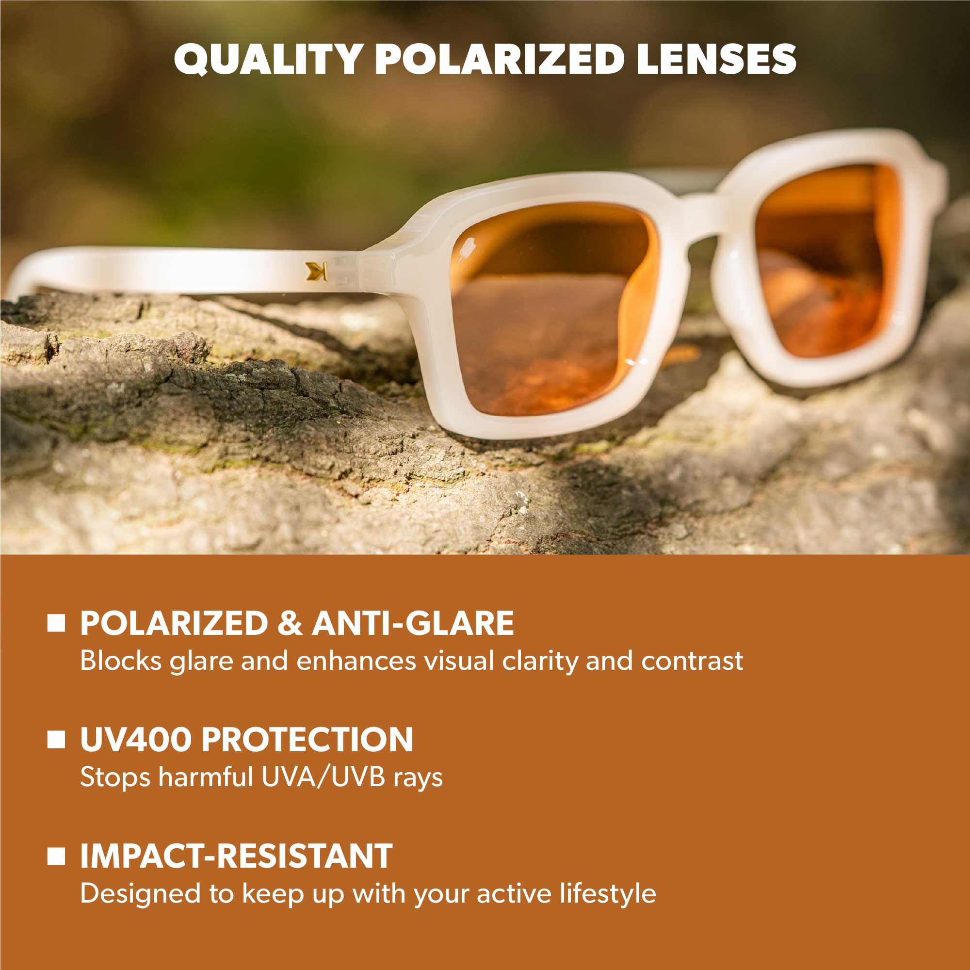 Orange Dreamsicle Panoramas Sunglasses, Lens Features