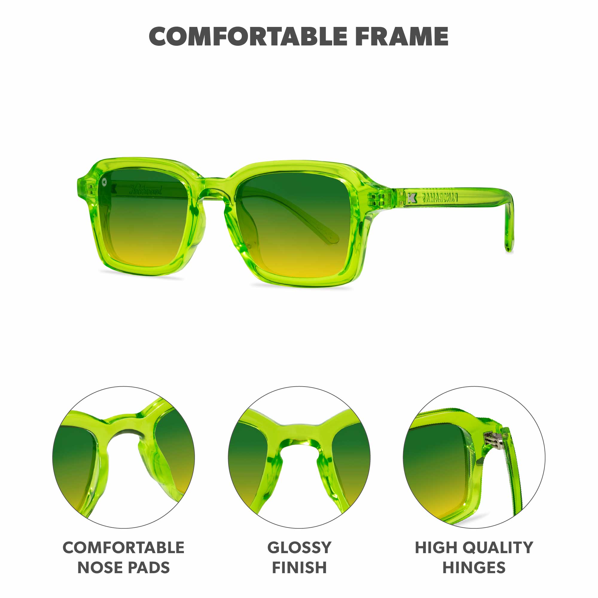 Pucker Up Panoramas Sunglasses, Frame Features