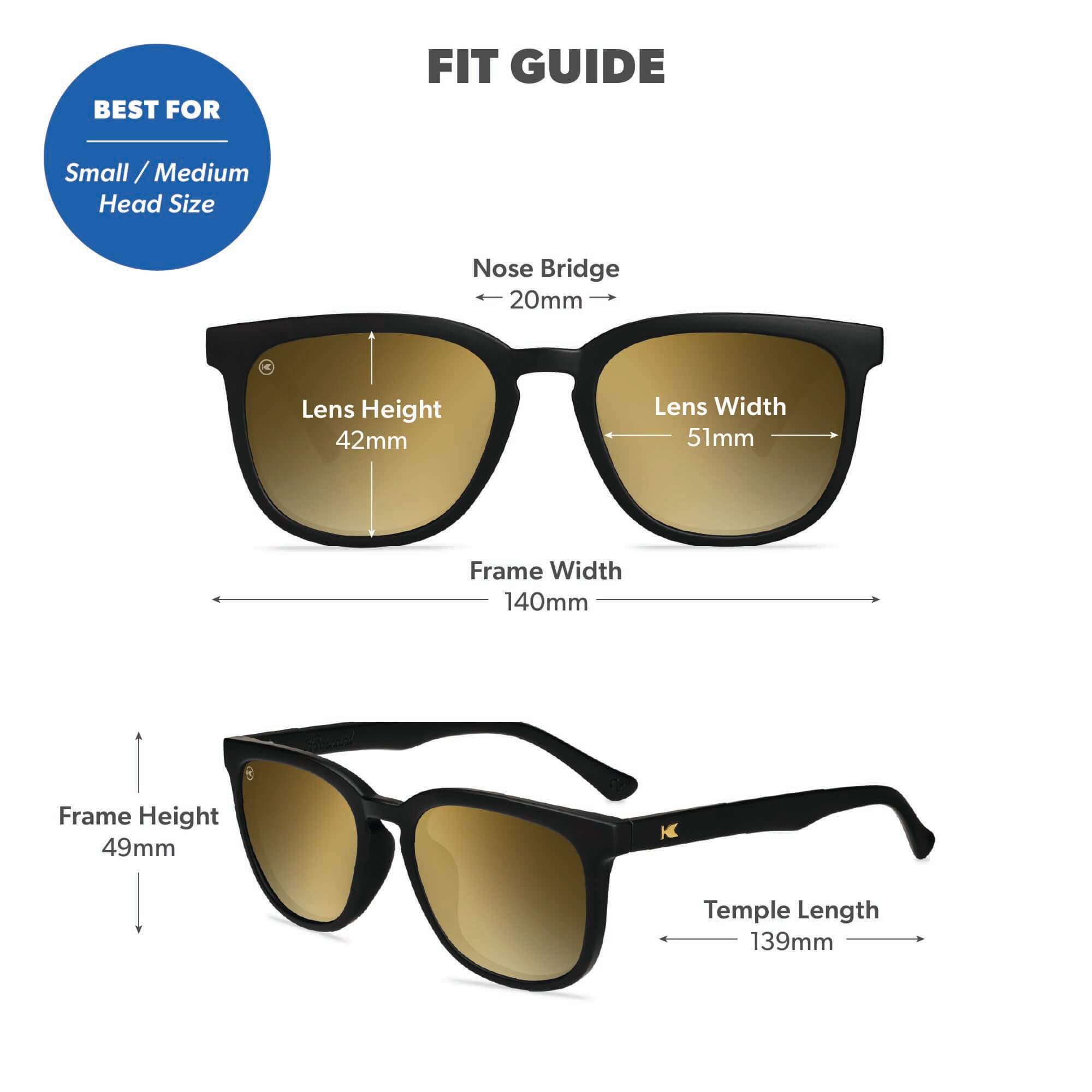 Black Gold Paso Robles Sunglasses, Fit Guide