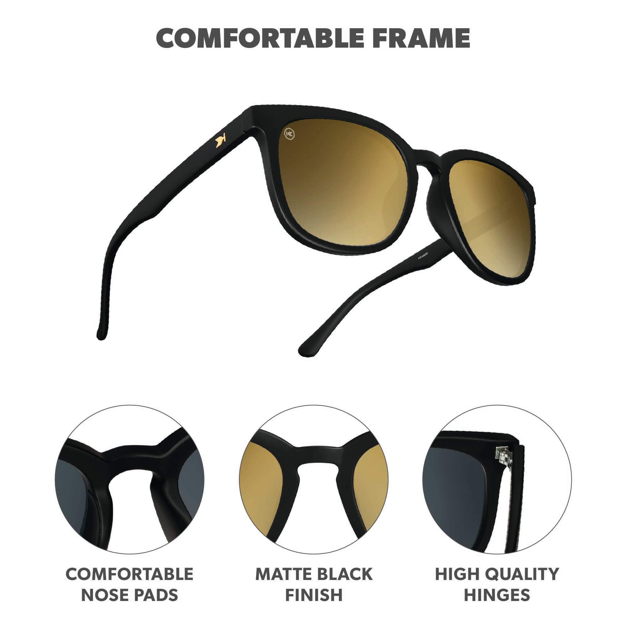 Black Gold Paso Robles Sunglasses, Frame Features