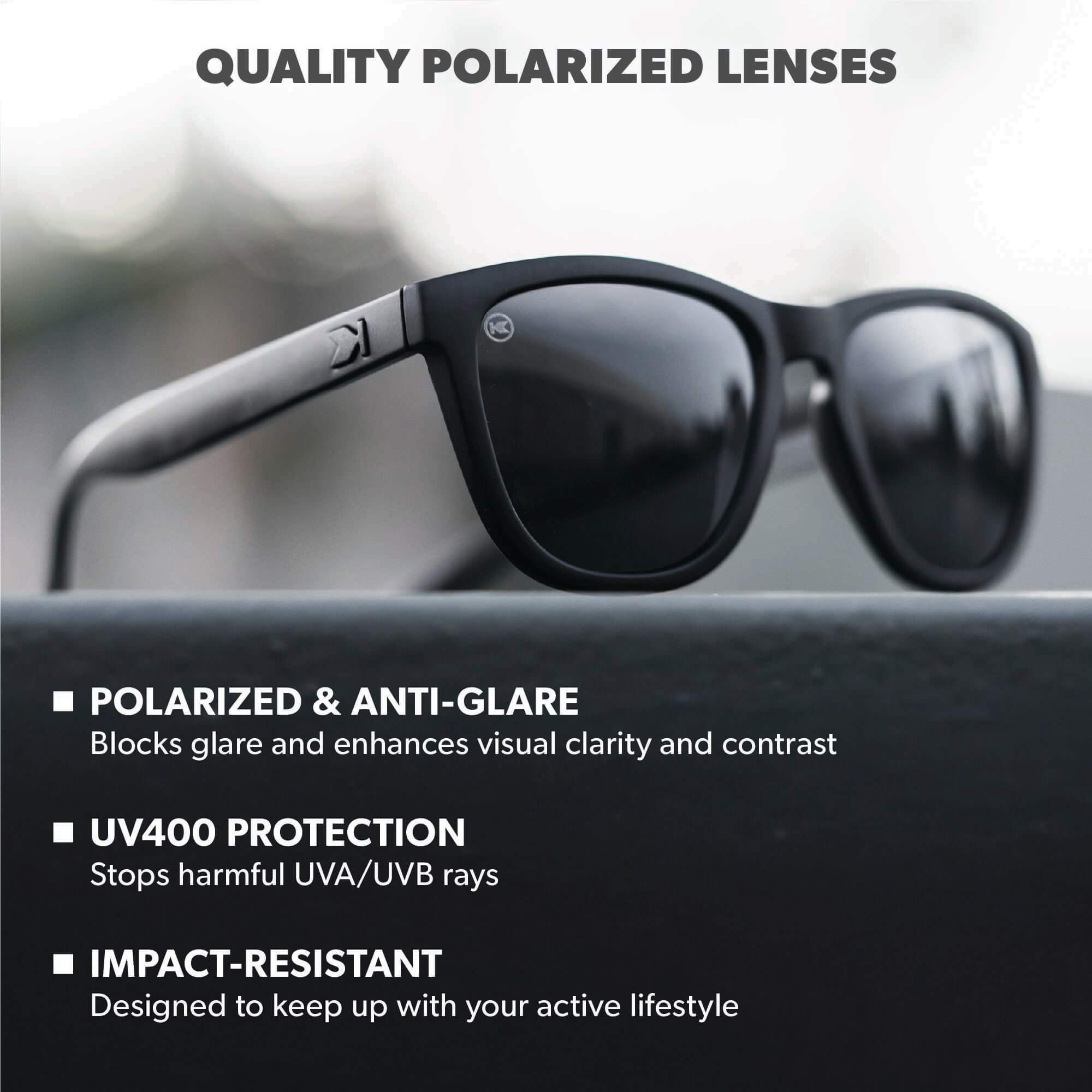 Black on Black Premiums Sunglasses, Lens Features