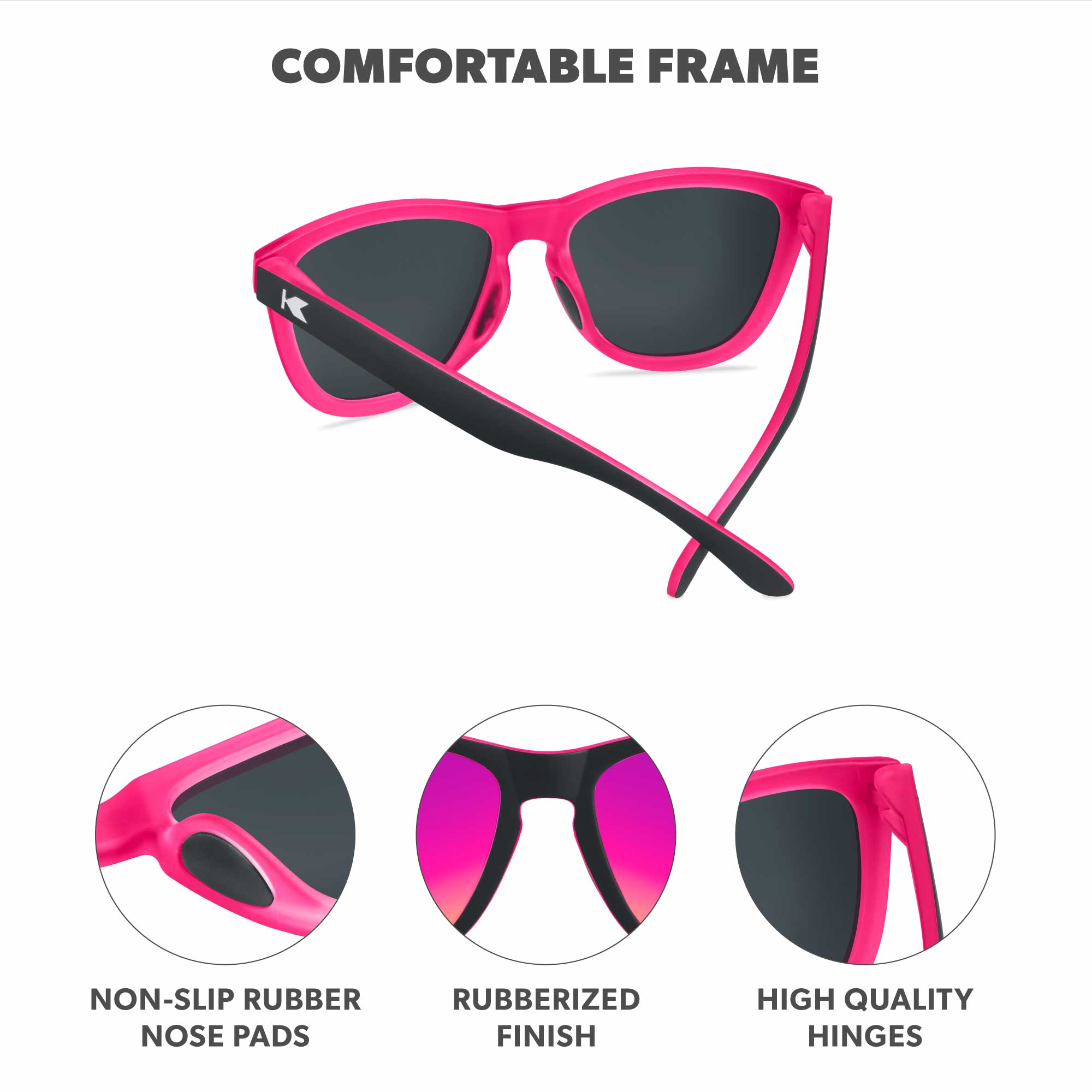 Heartbeat Premiums Sport Sunglasses, Frame Features