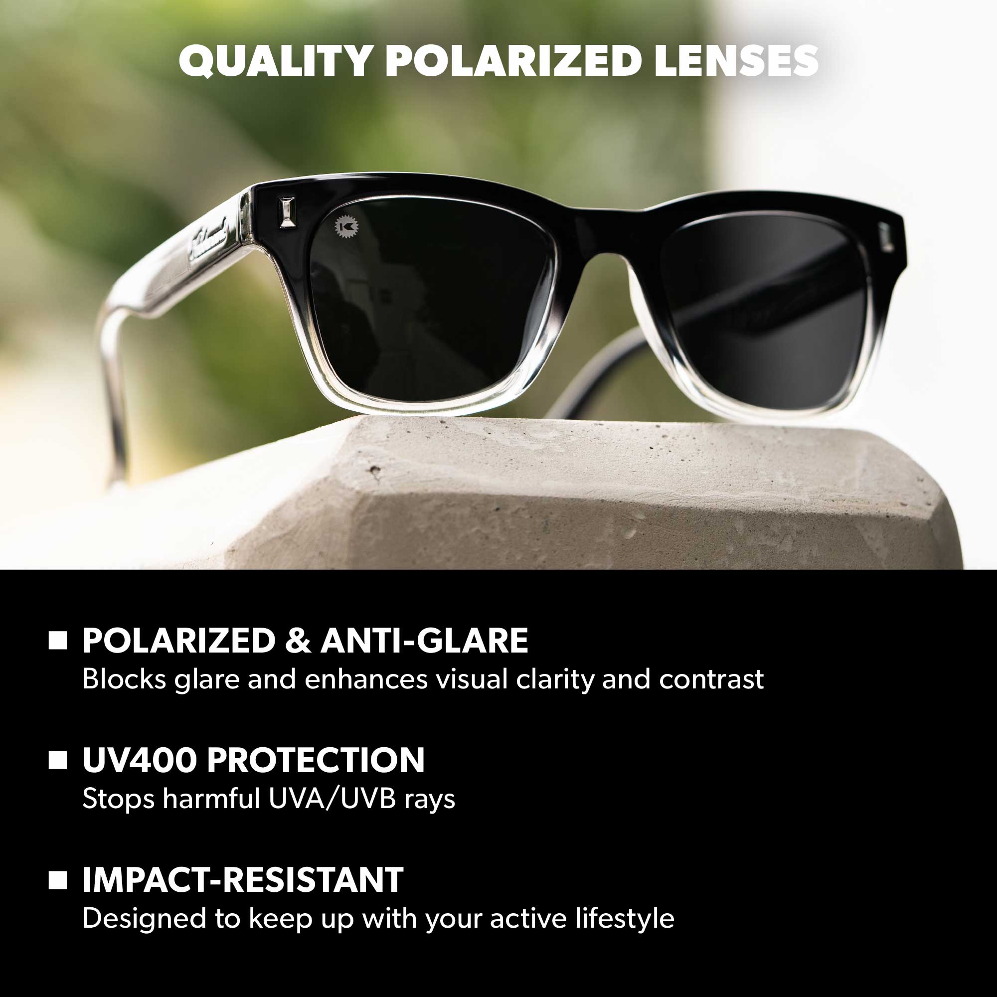 Obsidian Seventy Nines Sunglasses, Lens Features